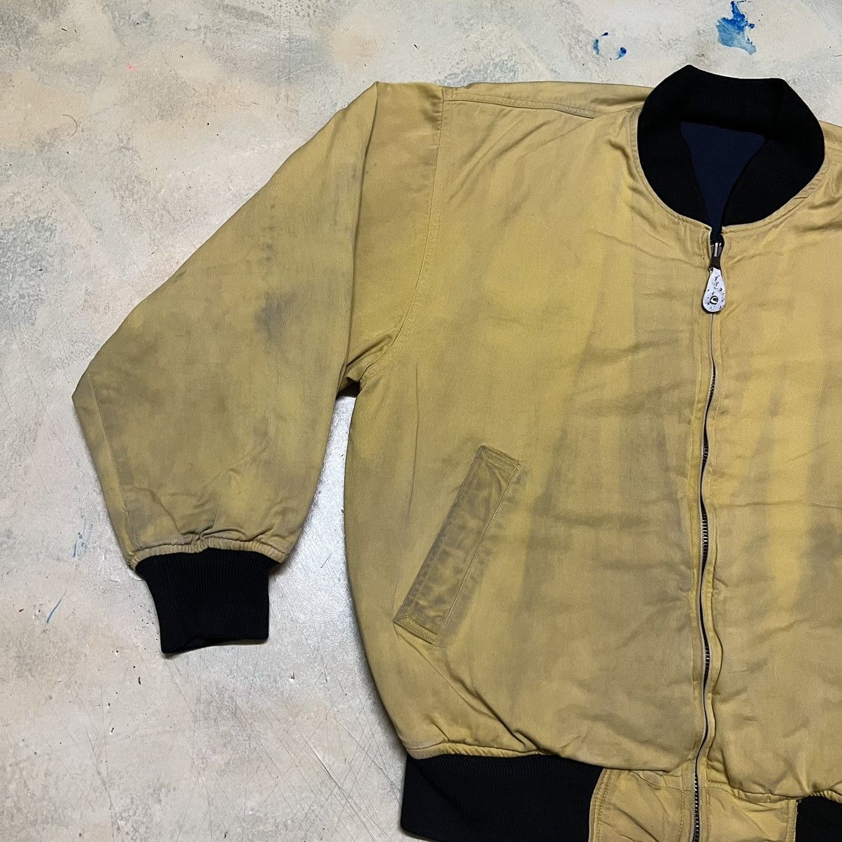 Vintage Crocodile Big Logo Reversible Bomber Jacket Distressed Size US M / EU 48-50 / 2 - 9 Thumbnail