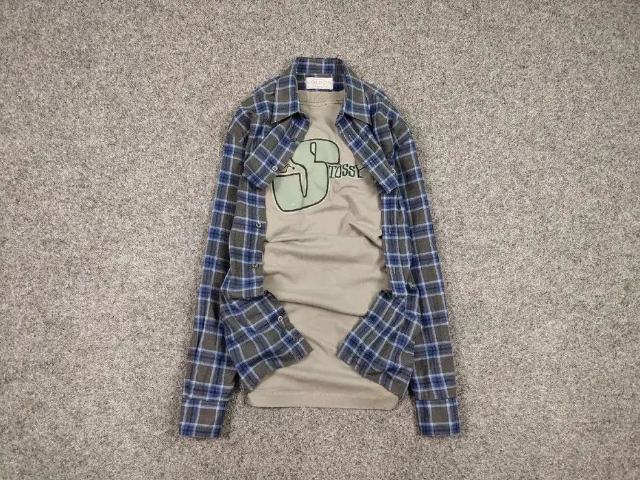Flannel Vintage Flannel Checkered Shirt Travis Scott Style Size US L / EU 52-54 / 3 - 1 Thumbnail