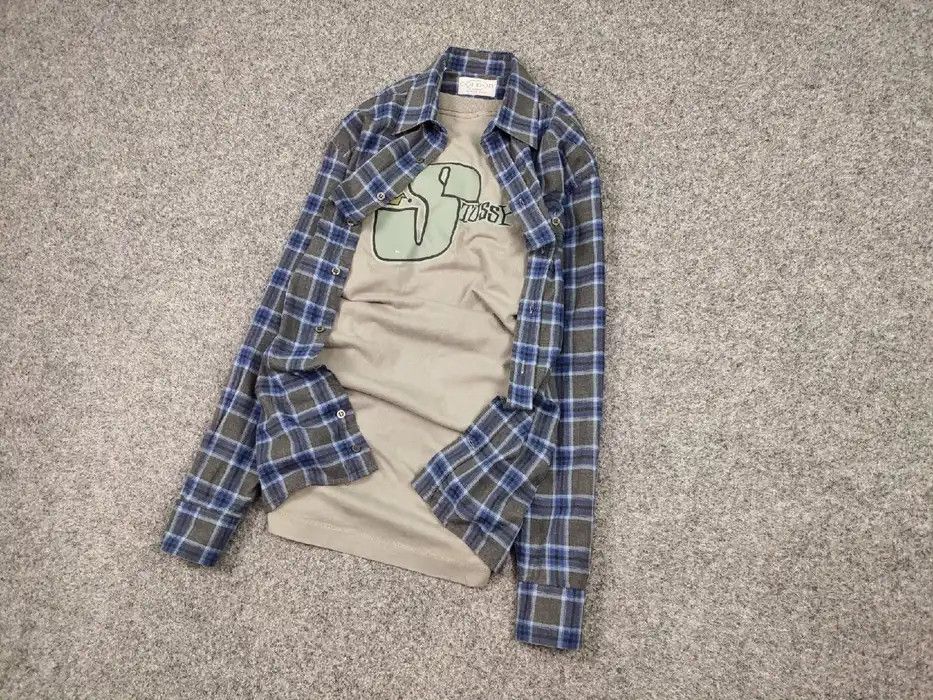 Flannel Vintage Flannel Checkered Shirt Travis Scott Style Size US L / EU 52-54 / 3 - 2 Thumbnail