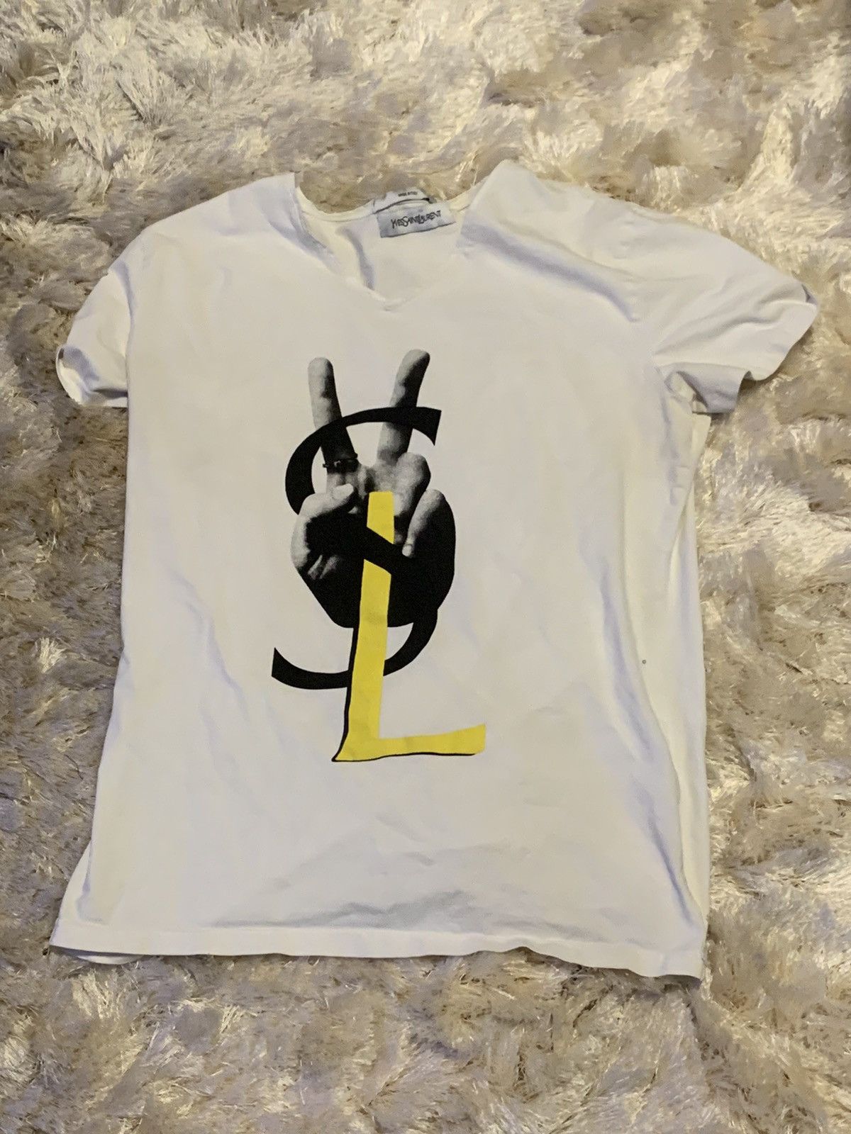 Rare YSL Peace Sign Vintage T-shirt Medium