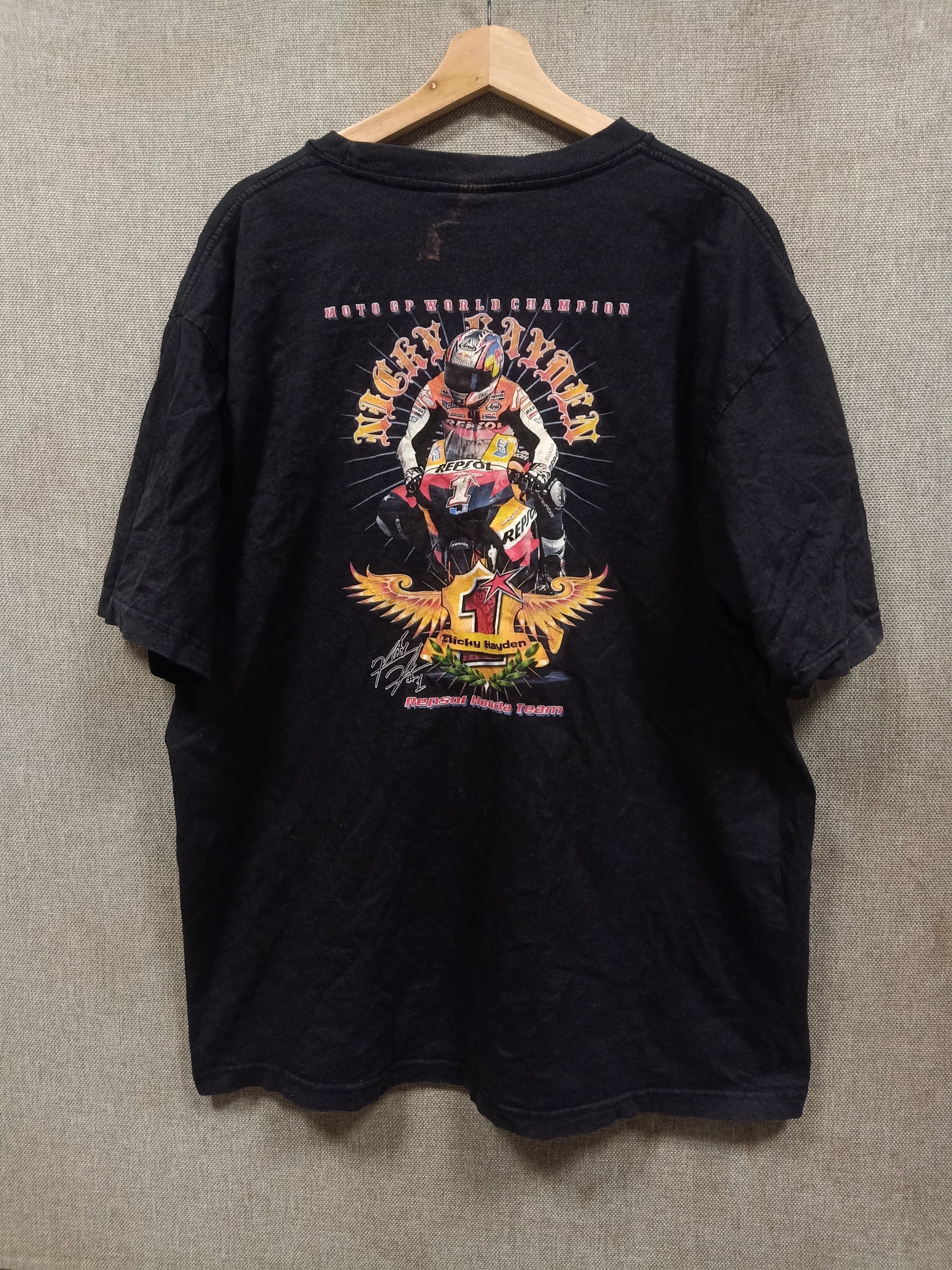 Honda Vintage t shirt bootleg Motogp Repsol Honda Nicky Hayden Size US XL / EU 56 / 4 - 1 Thumbnail