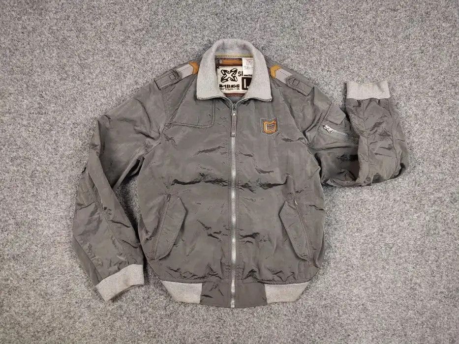 Energie Vintage 90's Sixty Energie Nylon Gray Light Bomber Jacket Size US L / EU 52-54 / 3 - 6 Thumbnail