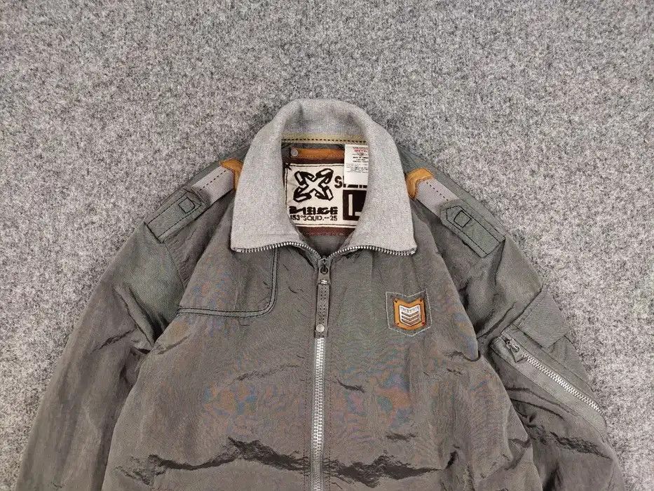 Energie Vintage 90's Sixty Energie Nylon Gray Light Bomber Jacket Size US L / EU 52-54 / 3 - 3 Thumbnail