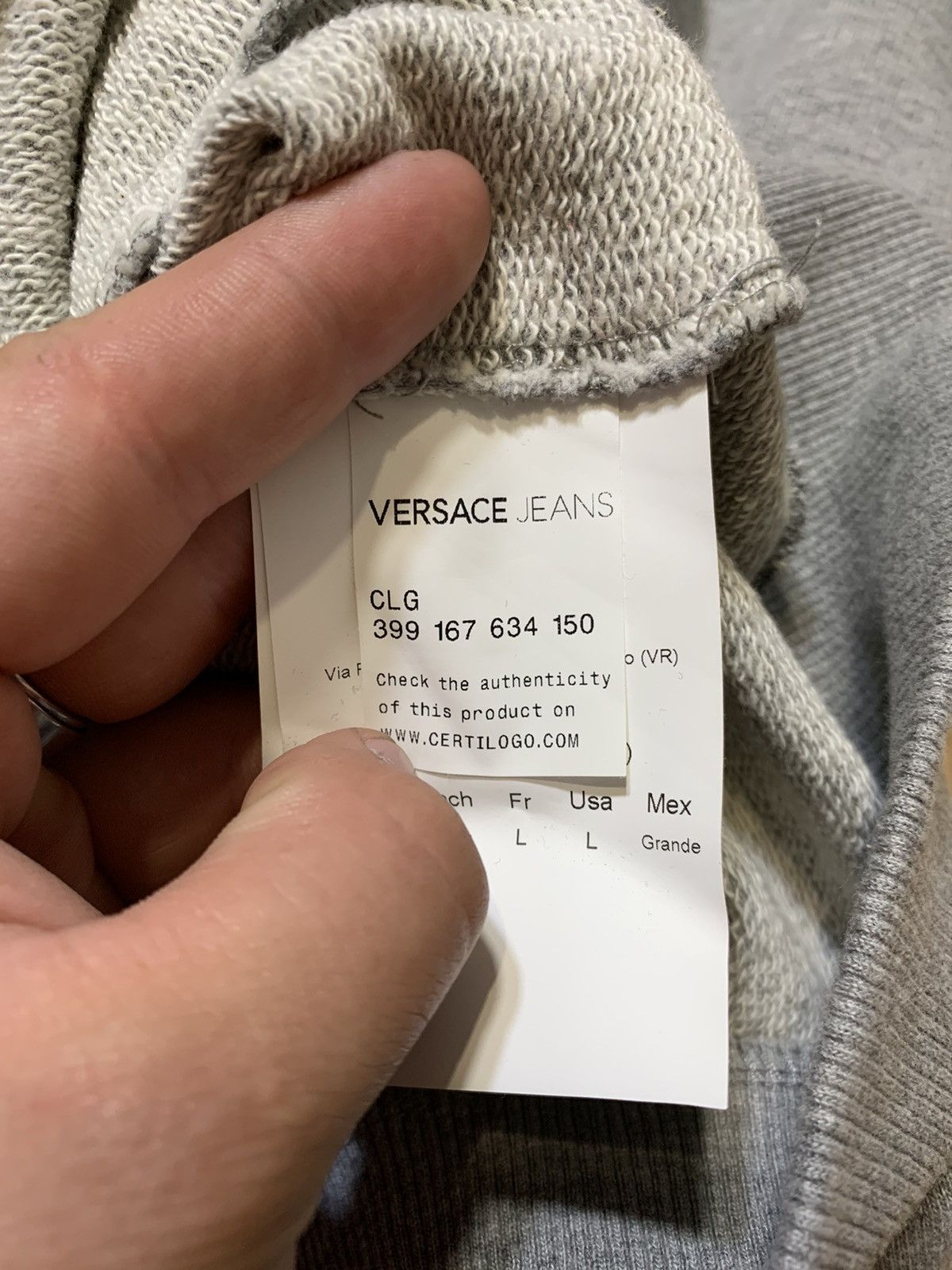 Versace Jeans Couture Versace Jeans Zip Hoodie V Tiger Logo Size L Size US L / EU 52-54 / 3 - 7 Thumbnail
