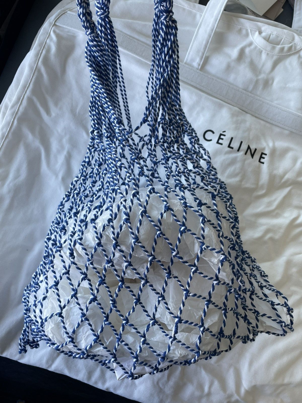 Celine Rare New Celine VIP Gift Limited Edition Fishnet Tote Bag Size ONE SIZE - 7 Thumbnail
