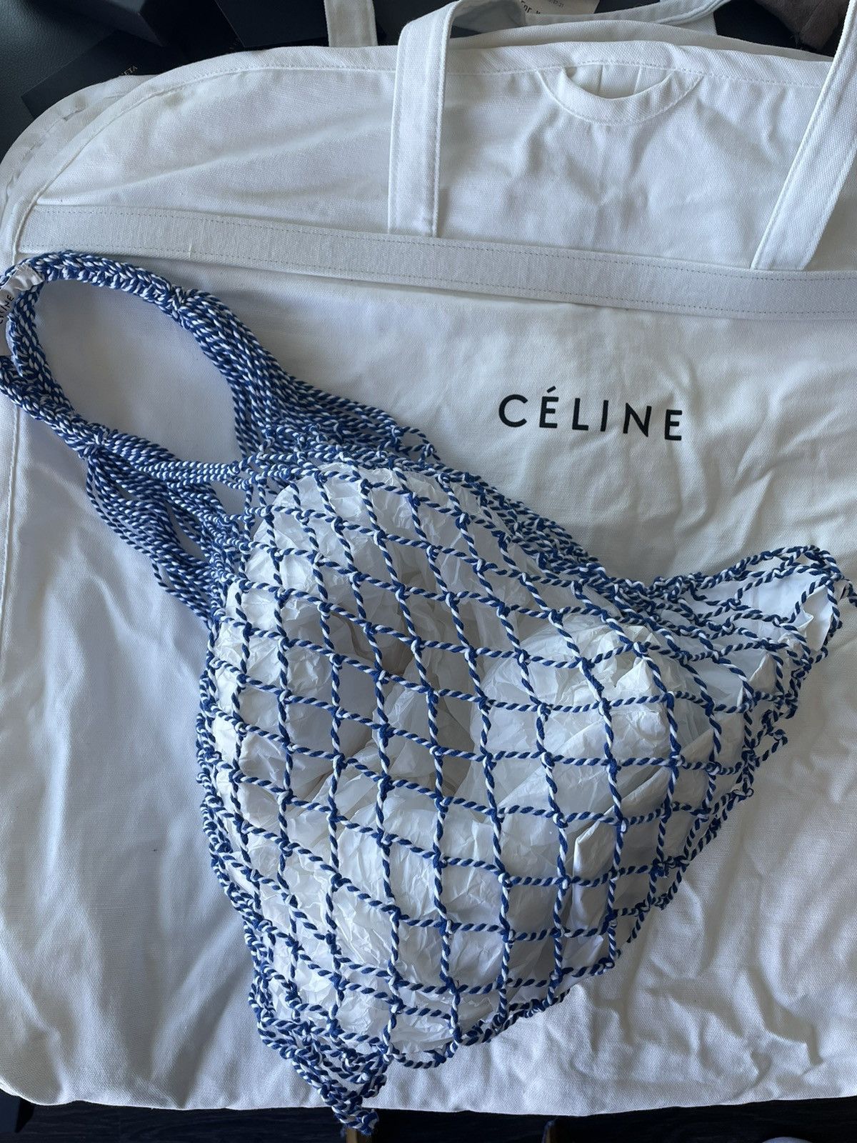 Celine Rare New Celine VIP Gift Limited Edition Fishnet Tote Bag Size ONE SIZE - 11 Thumbnail