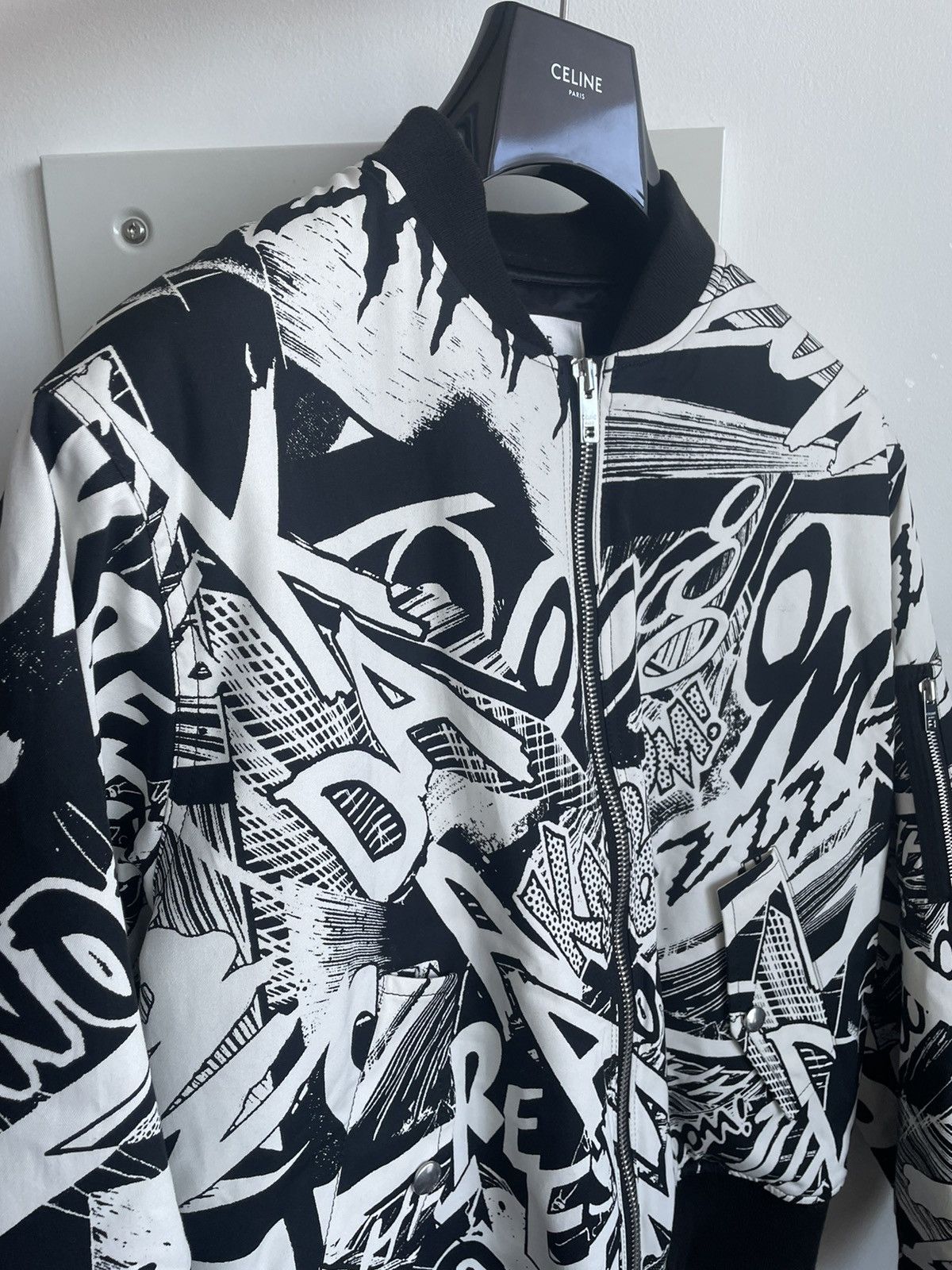 Celine × Hedi Slimane $4k Celine by Hedi Slimane x Christian Marclay Teddy Bomber Size US M / EU 48-50 / 2 - 2 Thumbnail