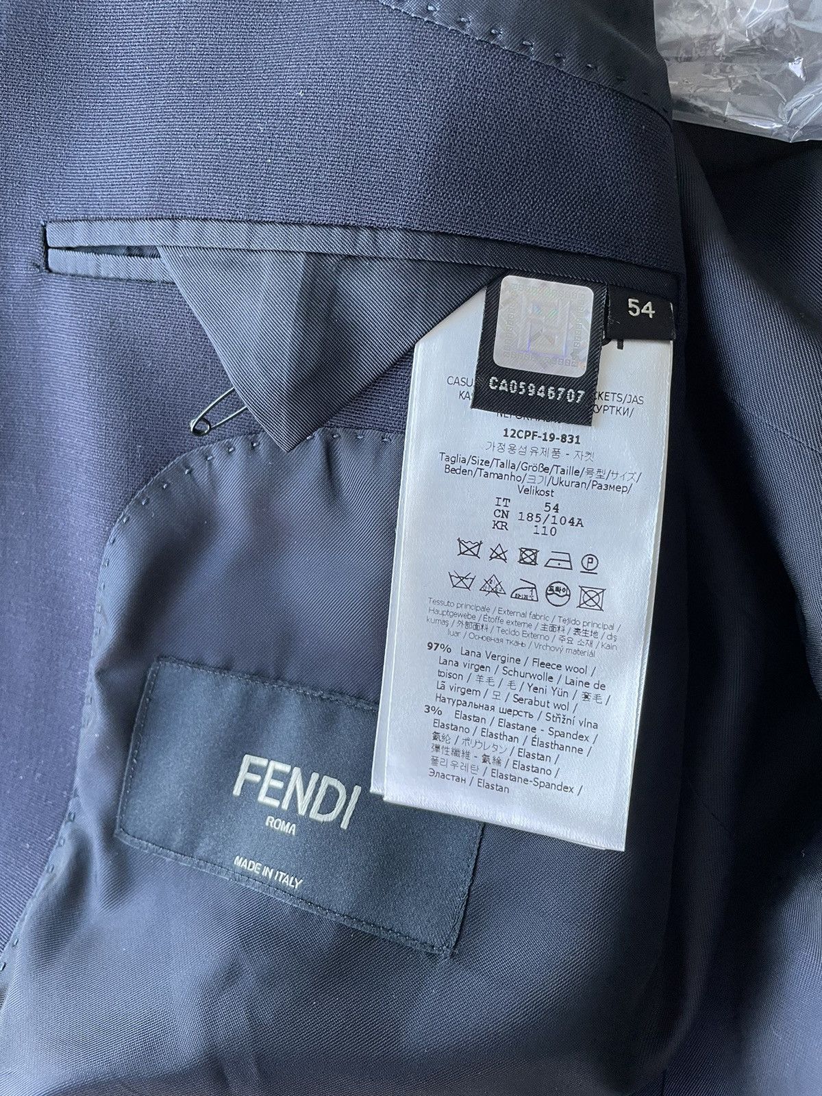 Fendi Brand New Rare Super Runway FF Logo Blazer Limited Edition Size 54R - 6 Thumbnail