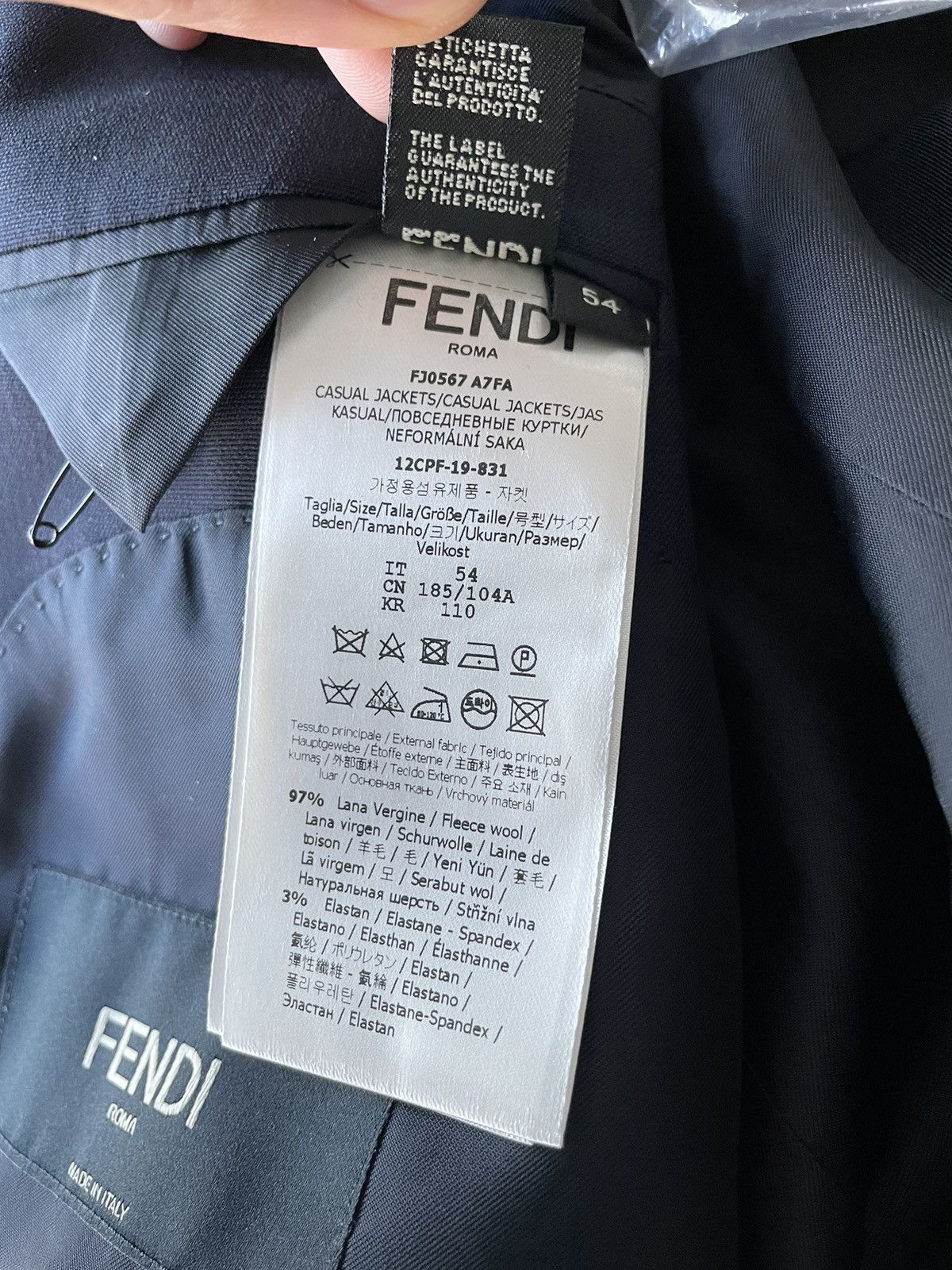Fendi Brand New Rare Super Runway FF Logo Blazer Limited Edition Size 54R - 12 Thumbnail
