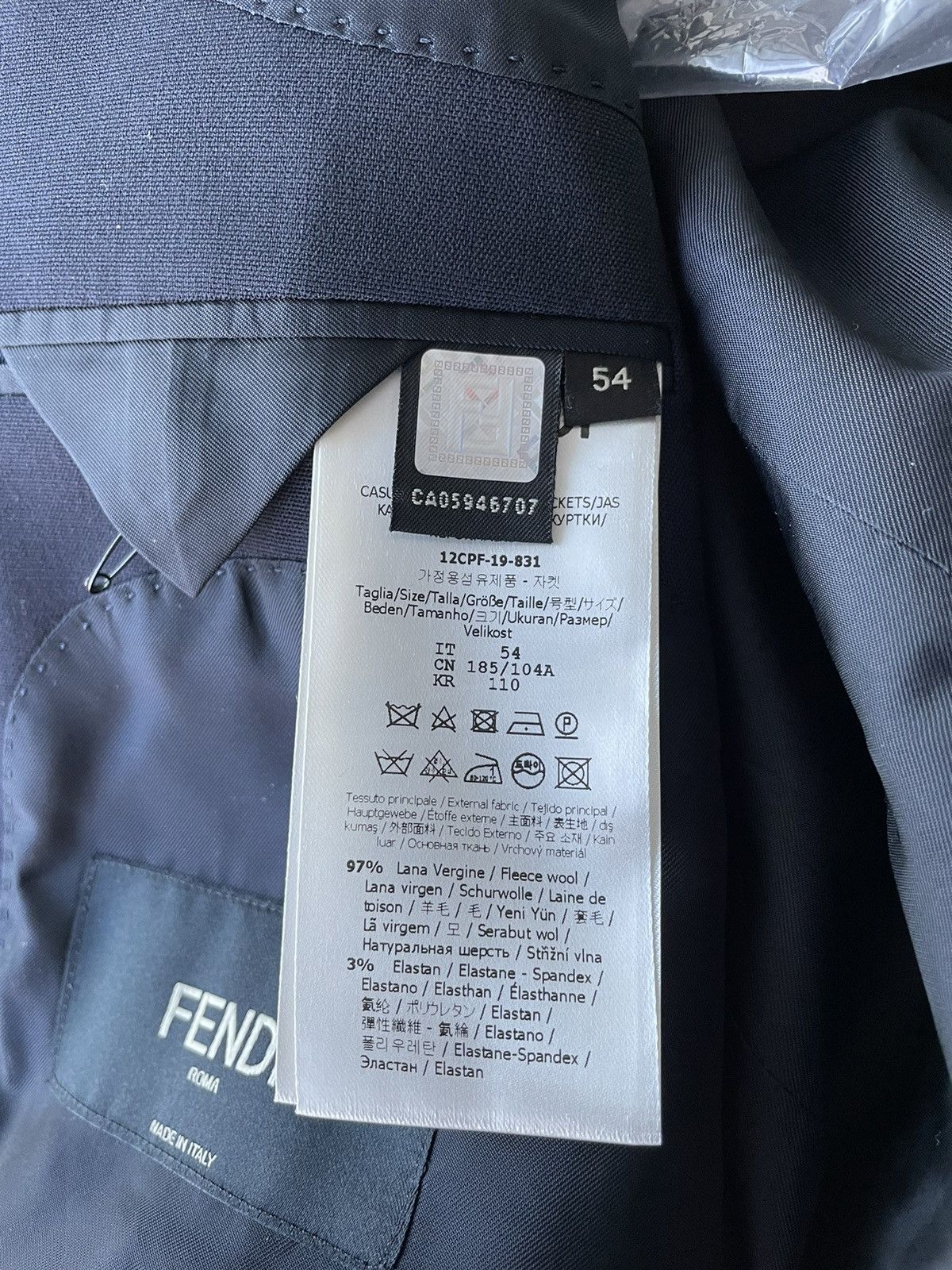 Fendi Brand New Rare Super Runway FF Logo Blazer Limited Edition Size 54R - 7 Thumbnail