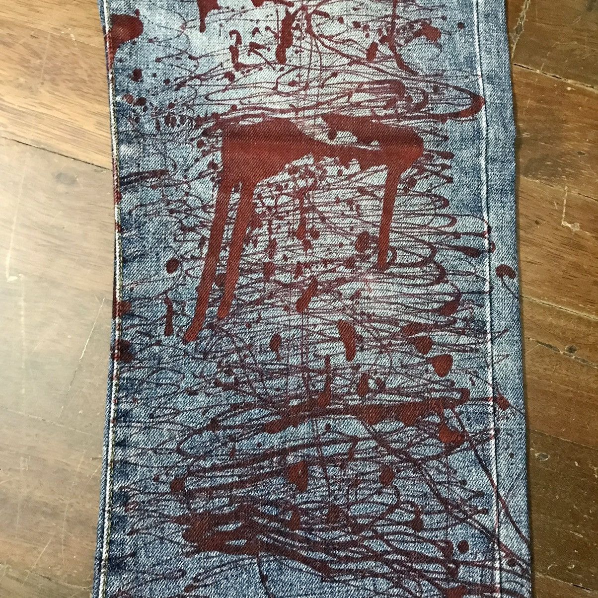 Japanese Brand × Uniqlo 🔥RARE🔥 DENIM JEAN SELVEDGE PAINT SPLATTER PANTS BY UNIQLO Size US 30 / EU 46 - 8 Thumbnail