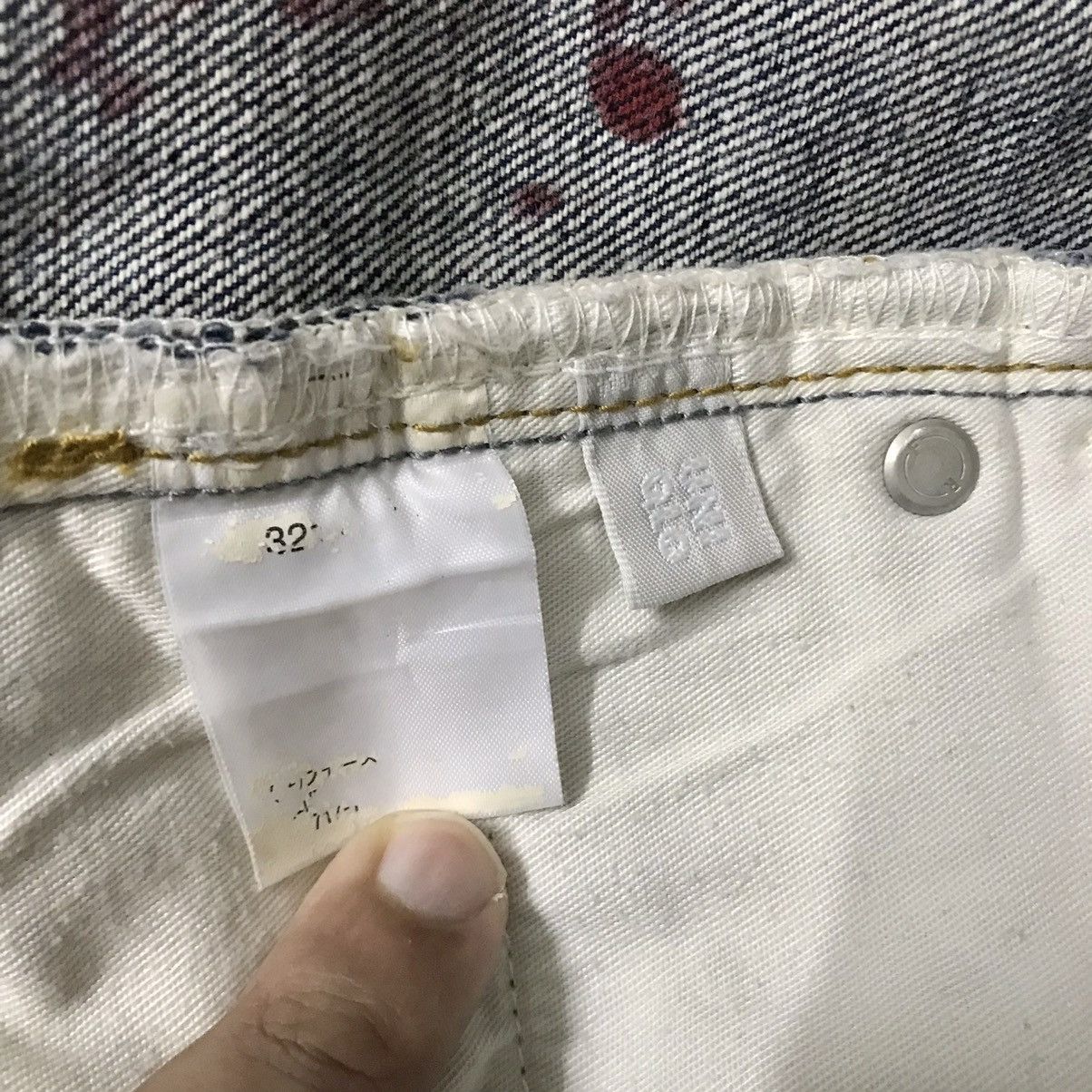 Japanese Brand × Uniqlo 🔥RARE🔥 DENIM JEAN SELVEDGE PAINT SPLATTER PANTS BY UNIQLO Size US 30 / EU 46 - 12 Thumbnail