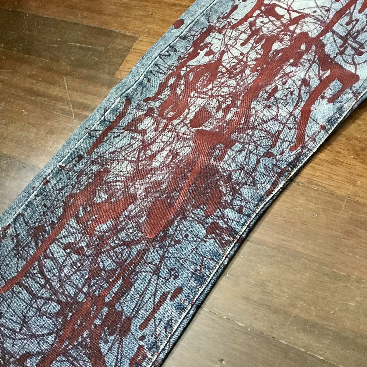 Japanese Brand × Uniqlo 🔥RARE🔥 DENIM JEAN SELVEDGE PAINT SPLATTER PANTS BY UNIQLO Size US 30 / EU 46 - 9 Thumbnail