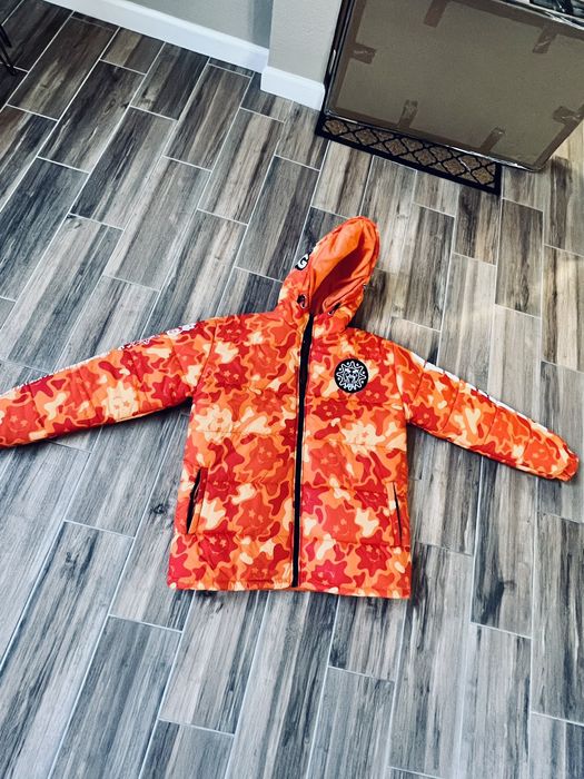 Glo Gang GLOGANG Orange camo puffer jacket [XL] | Grailed