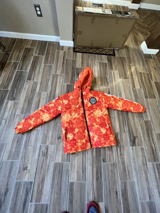 Glo Gang GLOGANG Orange camo puffer jacket [XL] | Grailed