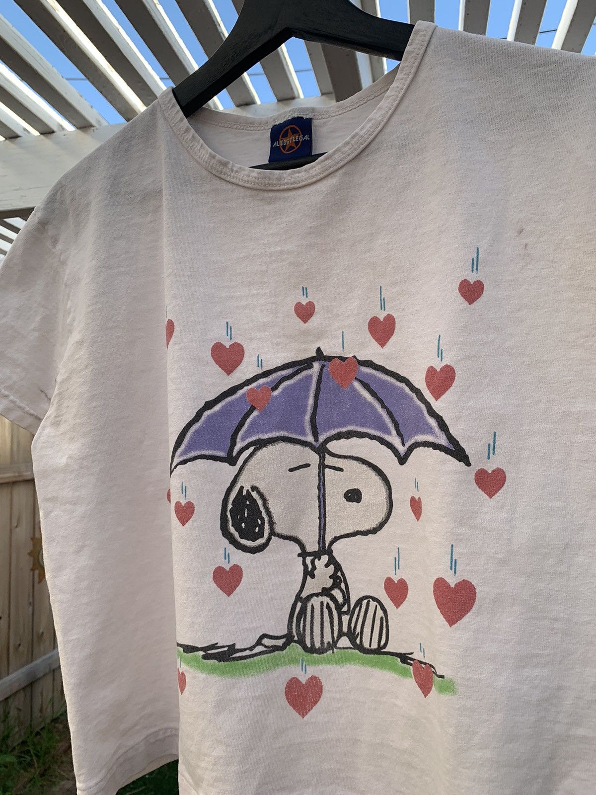 Peanuts × Vintage Y2K Snoopy Peanuts Almost Legal Baby Tee Size L / US 10 / IT 46 - 2 Thumbnail