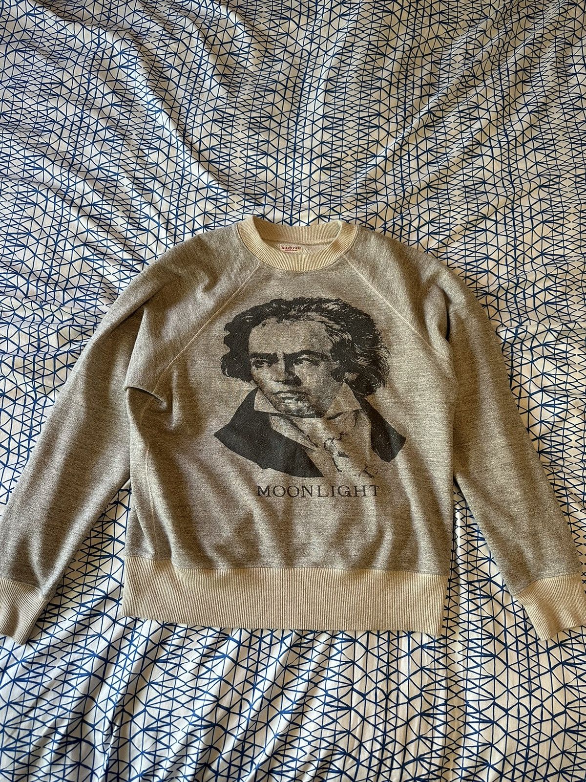 image of Kapital Moonlight Raglan Crewneck in Grey, Men's (Size Medium)