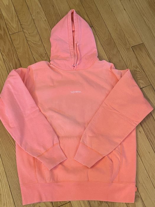 Supreme Used Supreme Trademark Hooded Sweatshirt Pink Large | Grailed