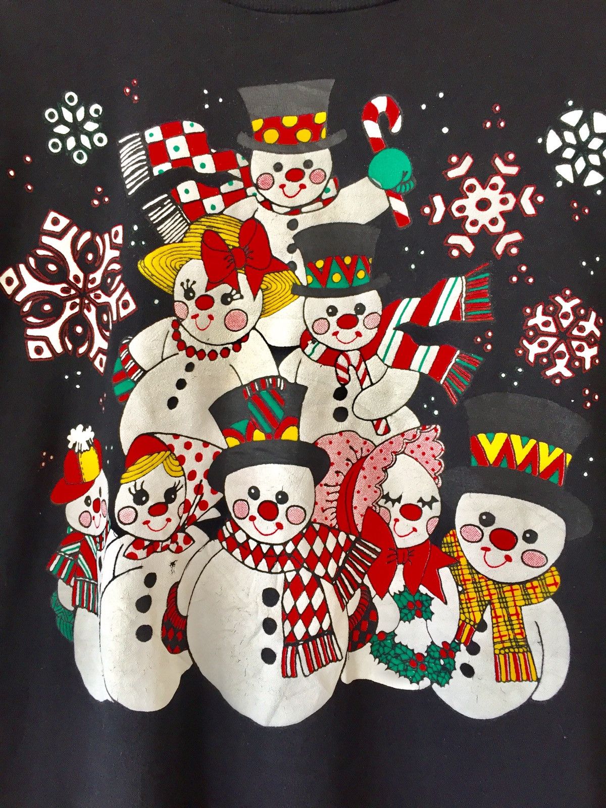 Vintage Vintage 90's Hanes Snowman Art T-shirt Size US L / EU 52-54 / 3 - 2 Thumbnail