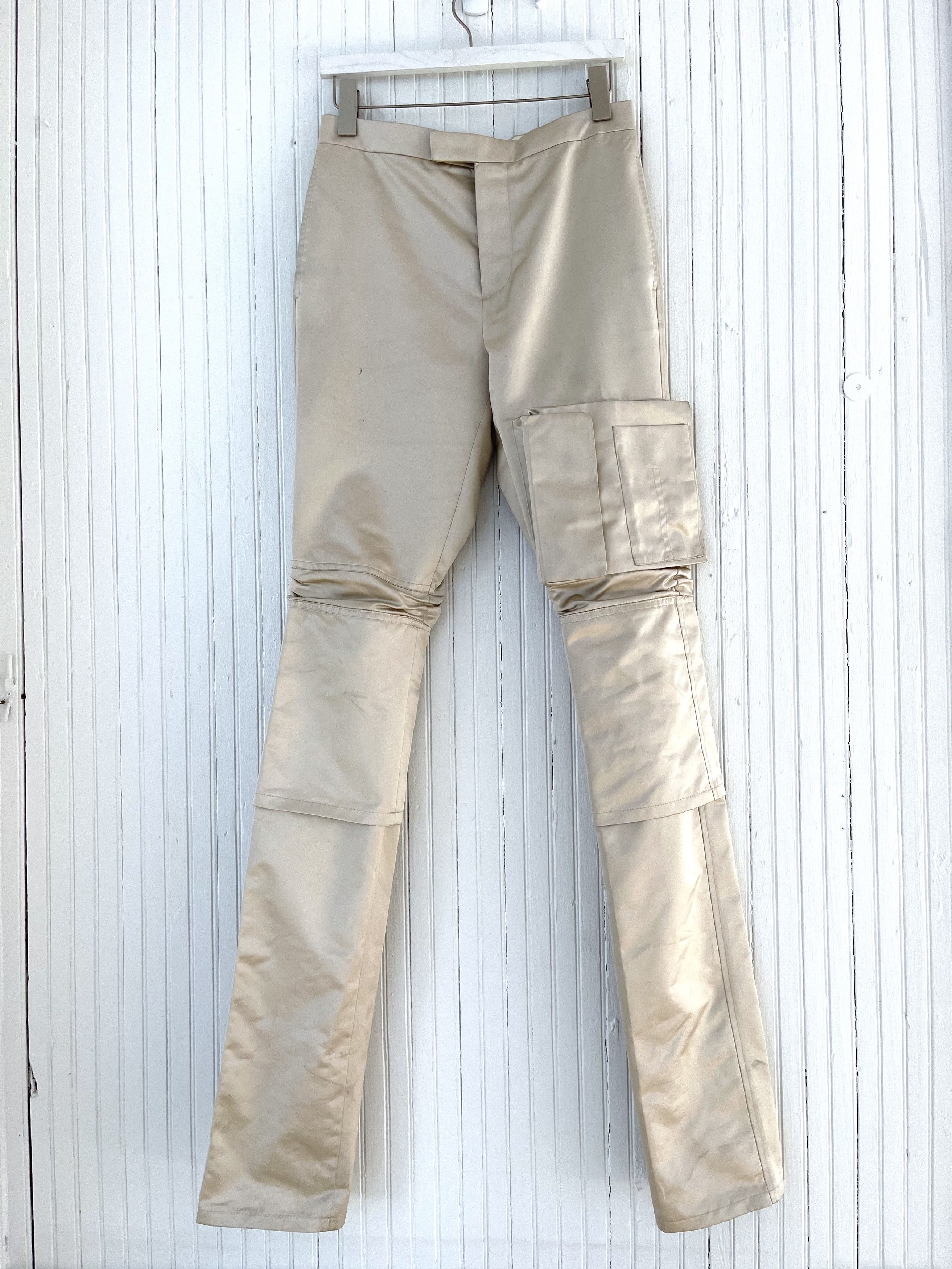 Raf Simons FW18 Satin Slim Space Pants With Pockets (46) | Grailed