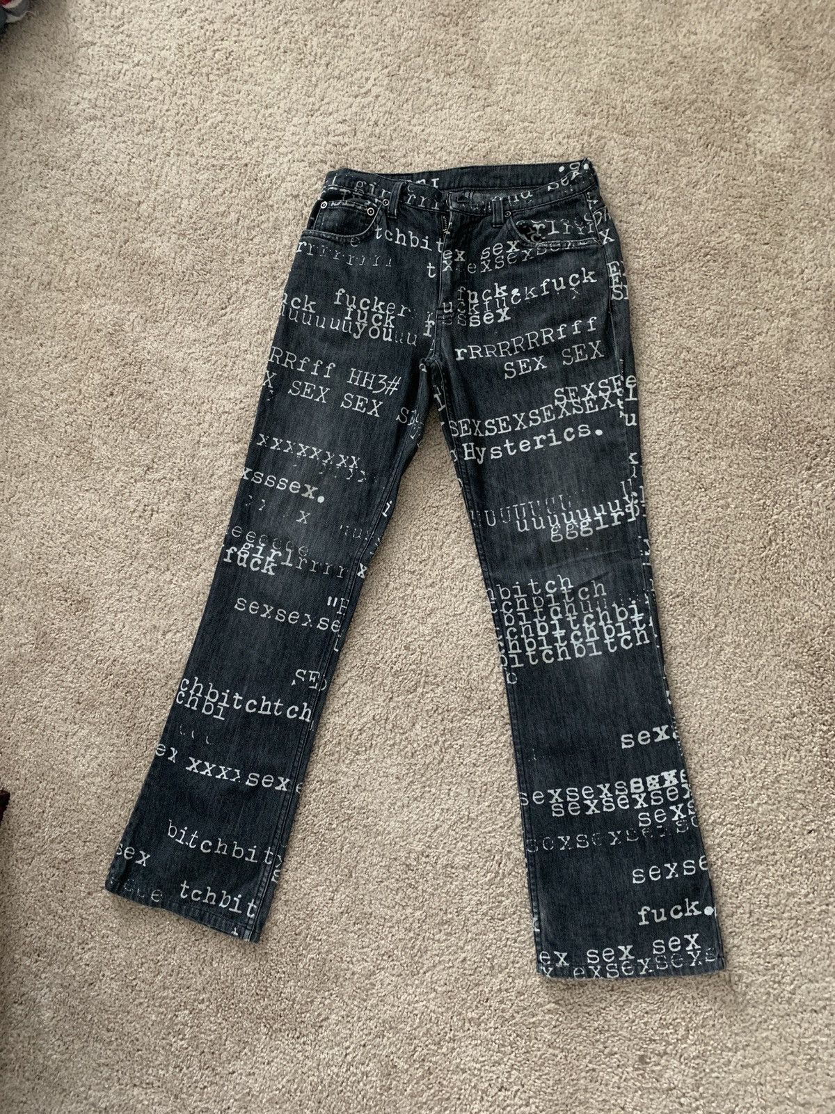 Hysteric Glamour Hysteric Glamour 1999SS Fuck Bitch Sex jeans | Grailed