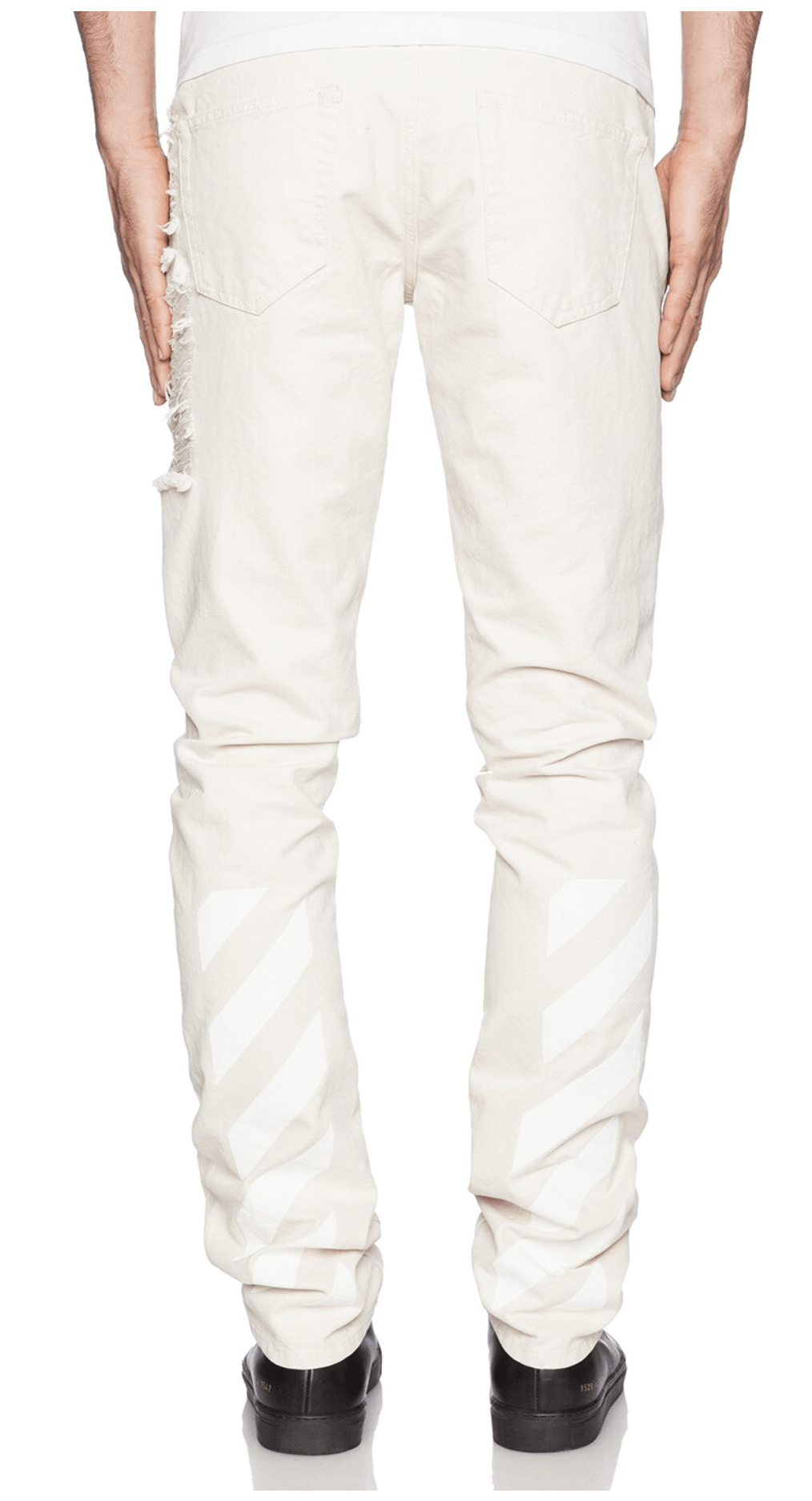 Off-White Off-White Striped Bull Denim Jean Size US 33 - 1 Thumbnail