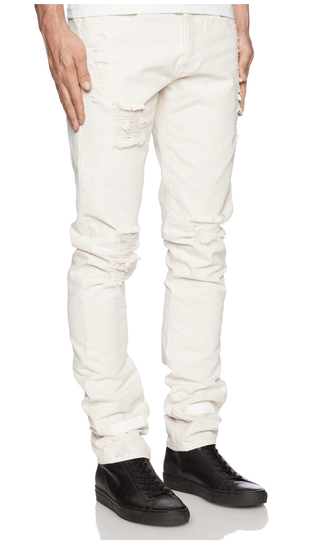 Off-White Off-White Striped Bull Denim Jean Size US 33 - 2 Thumbnail