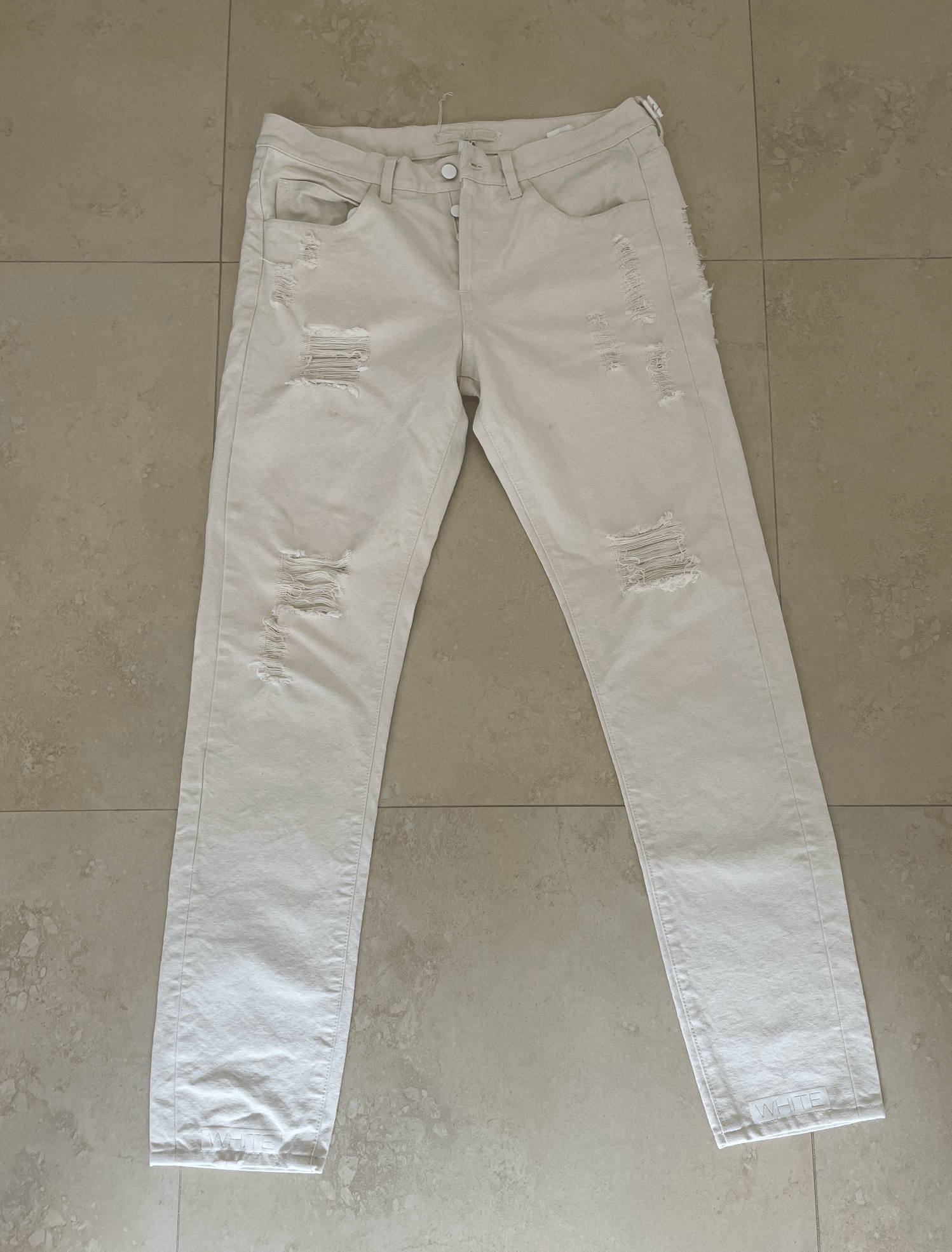 Off-White Off-White Striped Bull Denim Jean Size US 33 - 6 Thumbnail