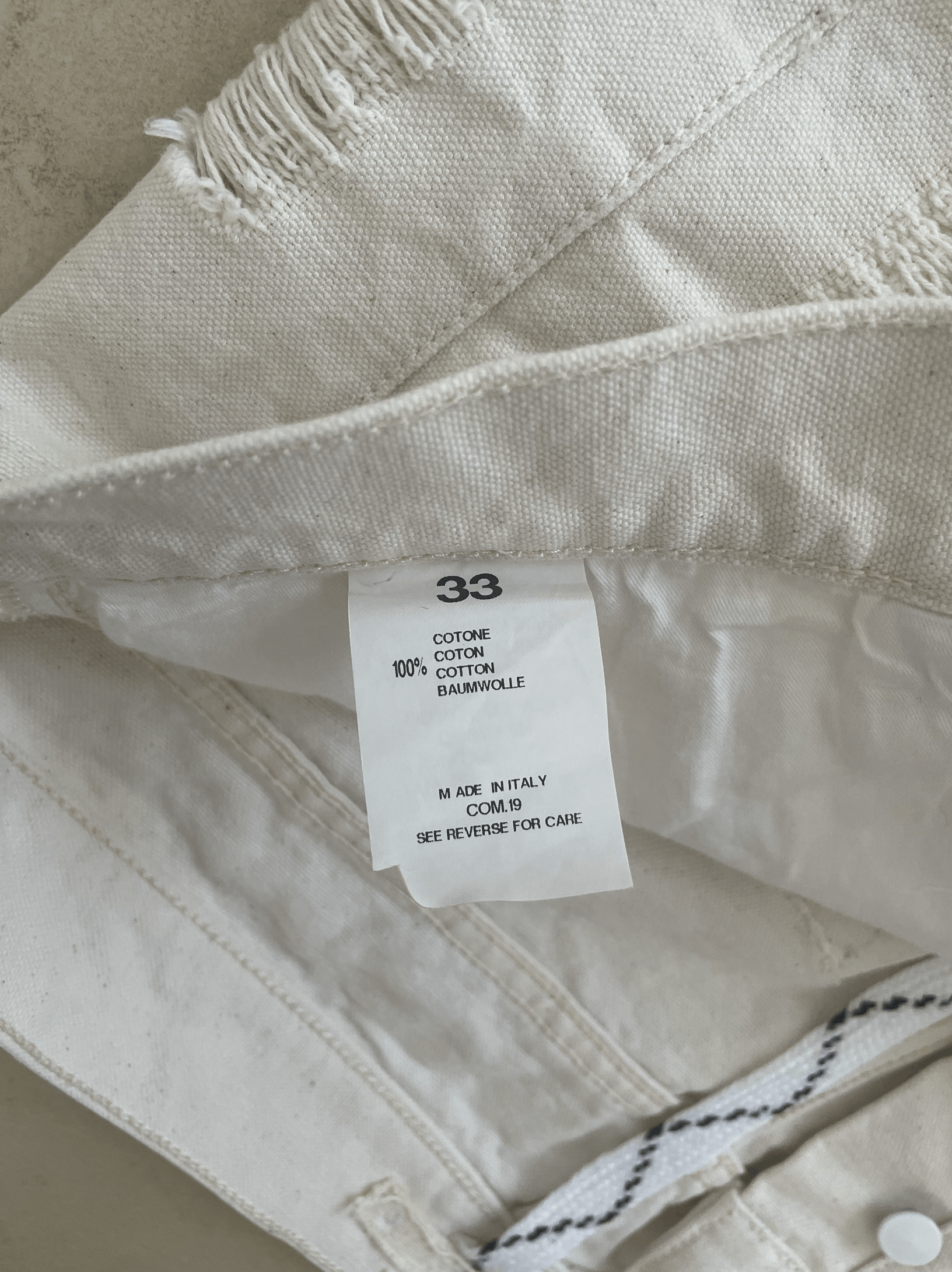Off-White Off-White Striped Bull Denim Jean Size US 33 - 8 Thumbnail