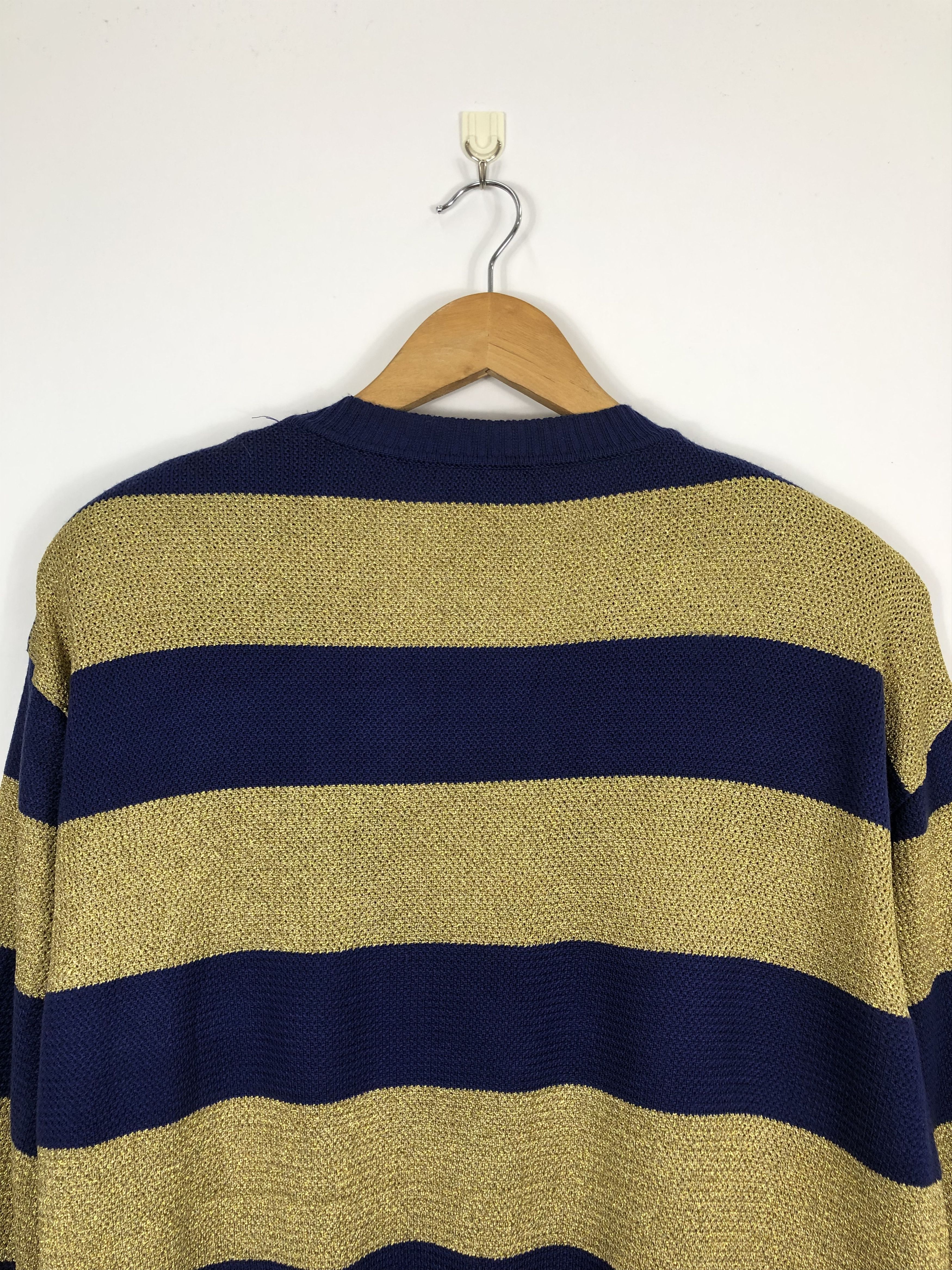 Japanese Brand Japanese Brand Knitwear Cardigan Button Striped J0447 Size US L / EU 52-54 / 3 - 4 Thumbnail