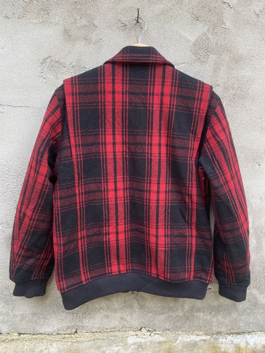 Sophnet. Sophnet. Checkered Zip Up Wool Flannel Jacket Made in