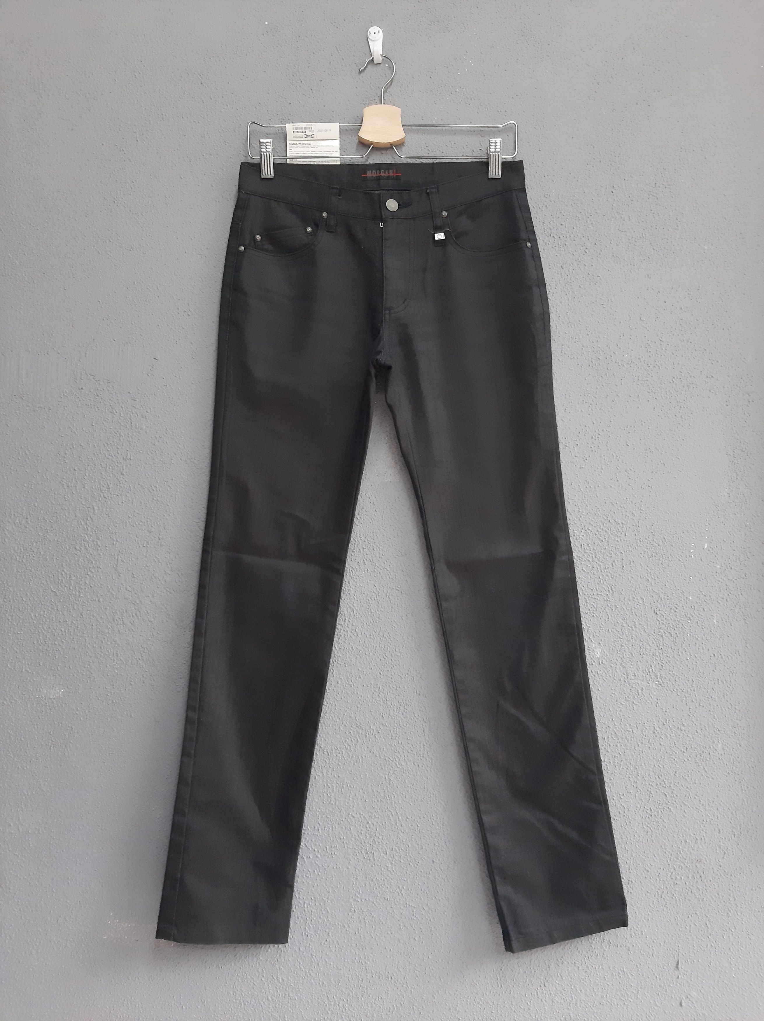 image of Morgan Homme Pinstripe Slim Fit Black Denim, Men's (Size 29)
