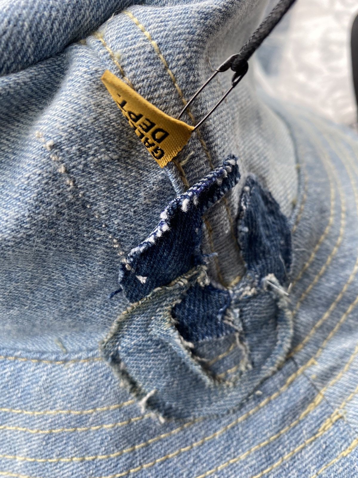 Gallery Dept. Gallery Dept Denim Logo Bucket Hat Size ONE SIZE - 5 Thumbnail