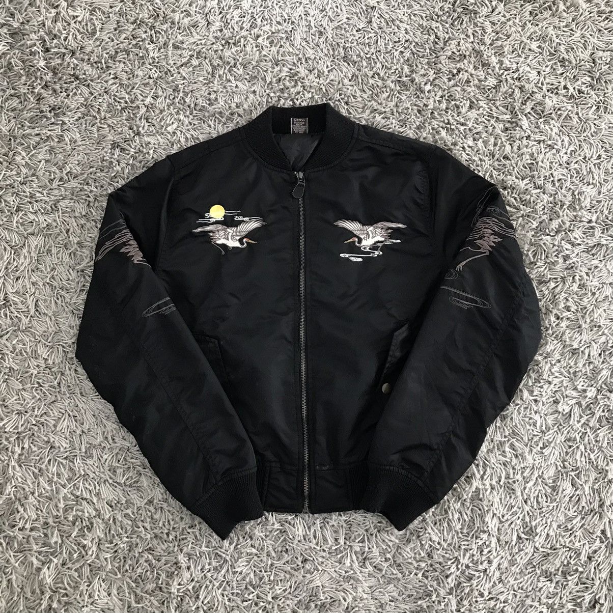 Japanese Brand Sukajan Crane bomber jacket Size M / US 6-8 / IT 42-44 - 4 Thumbnail