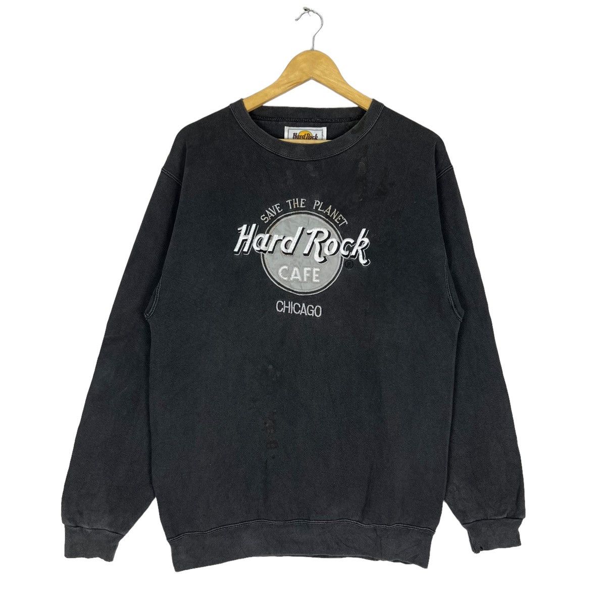 Vintage Hard Rock Cafe Chicago Pullover Crewneck Sweatshirt