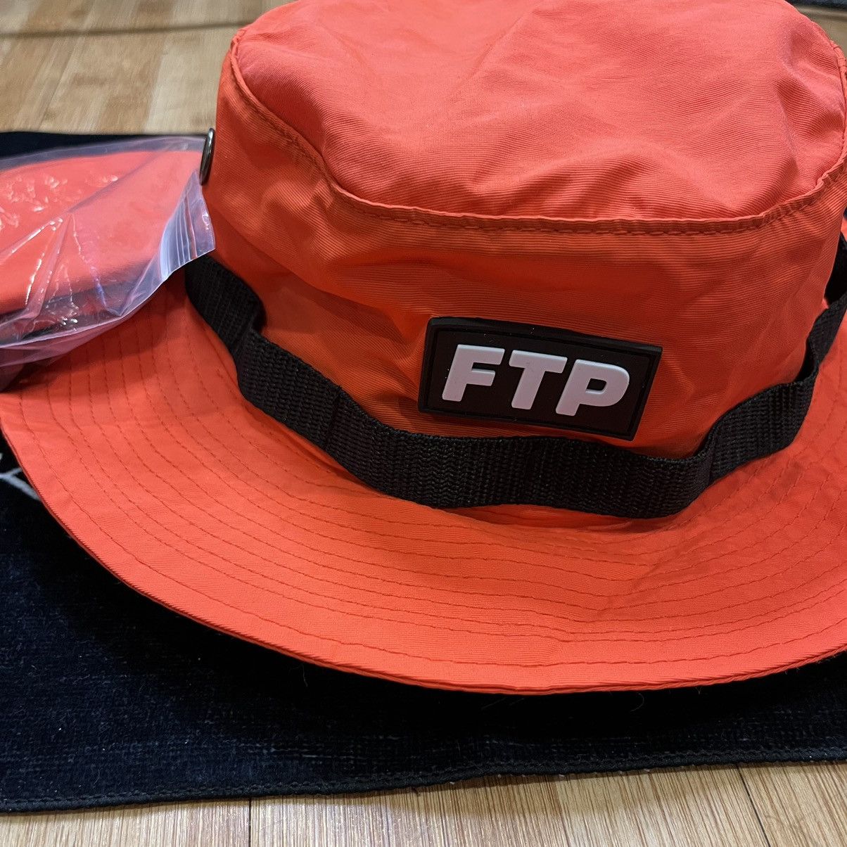 Fuck The Population FTP Facemask Boonie Hat Orange S-M, Men's