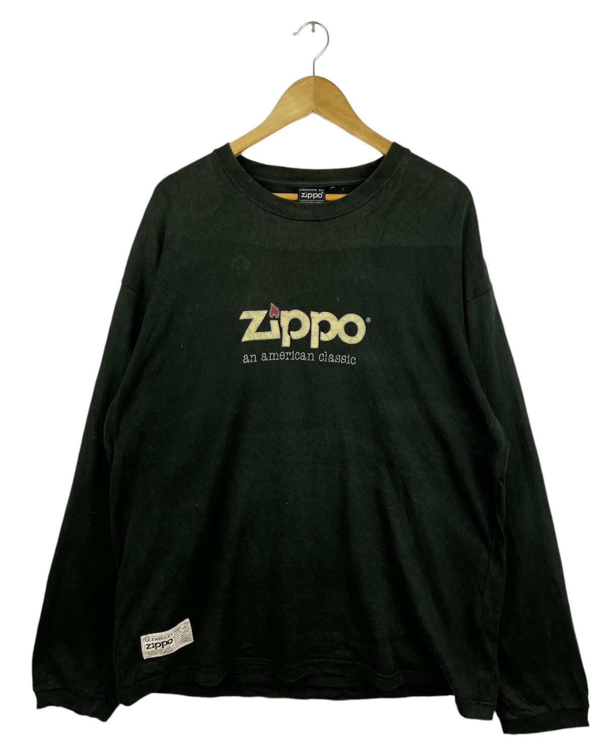 Vintage Zippo Long Sleeve Shirt Black