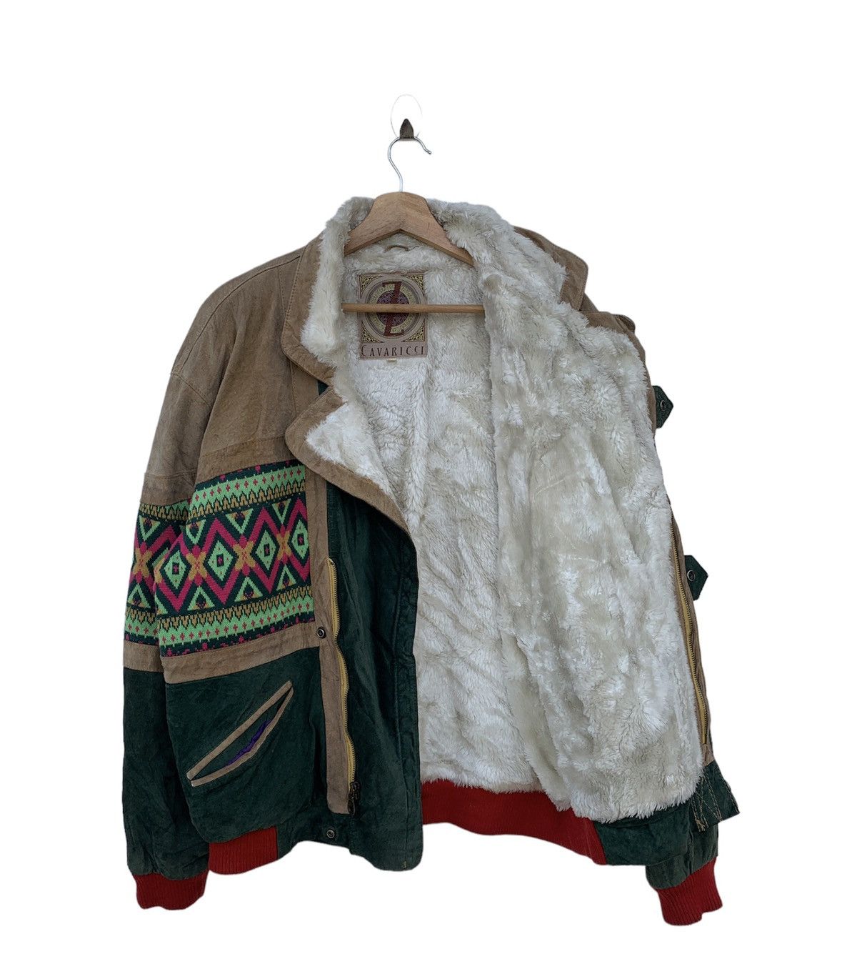 Japanese Brand Vintage Cavaricci Navajo Aztec Bomber Jacket Size US L / EU 52-54 / 3 - 5 Thumbnail