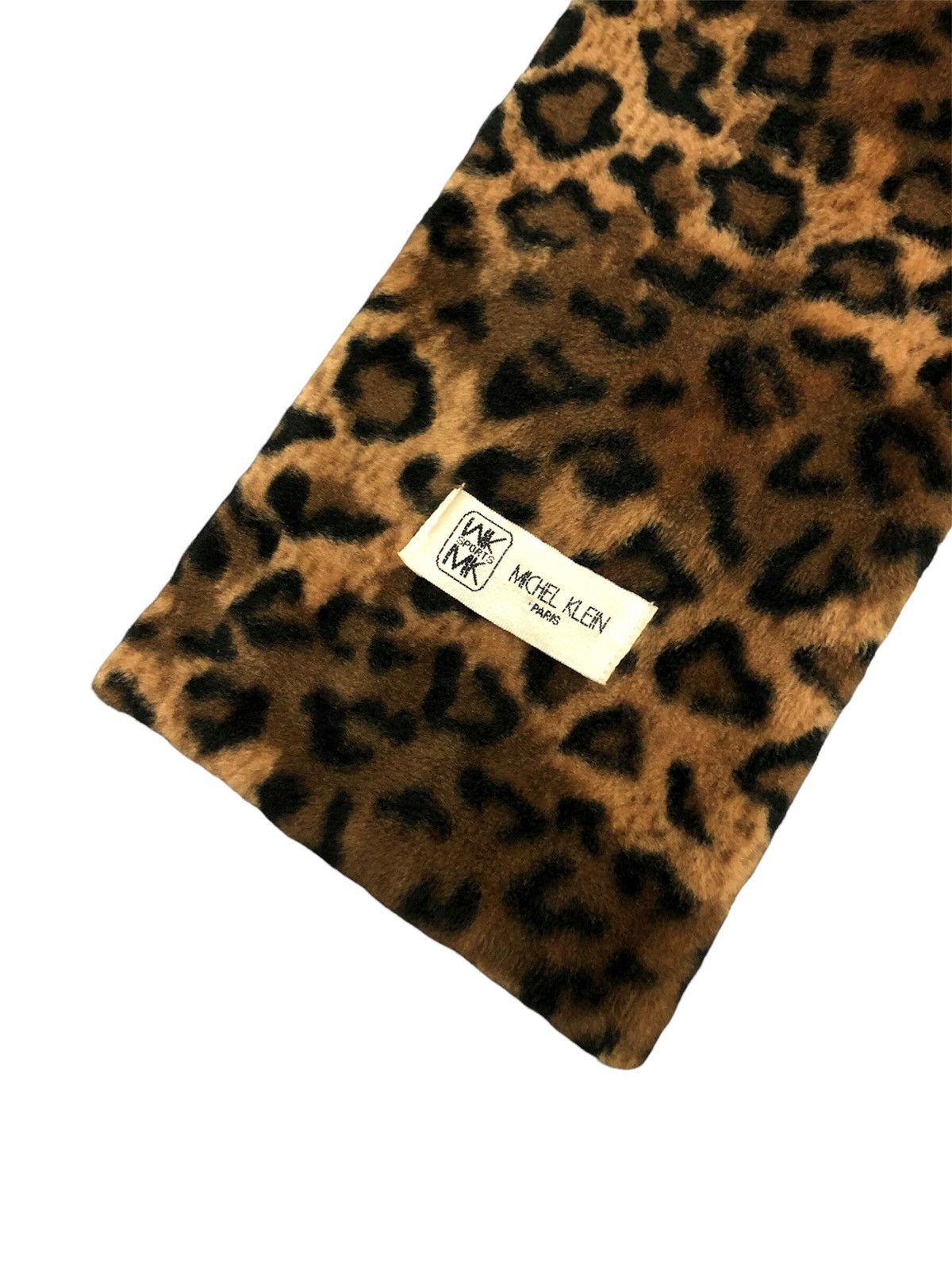 Michel Klein 00's Micheal Klien leopard overprinted scarf / muffler Size ONE SIZE - 4 Thumbnail