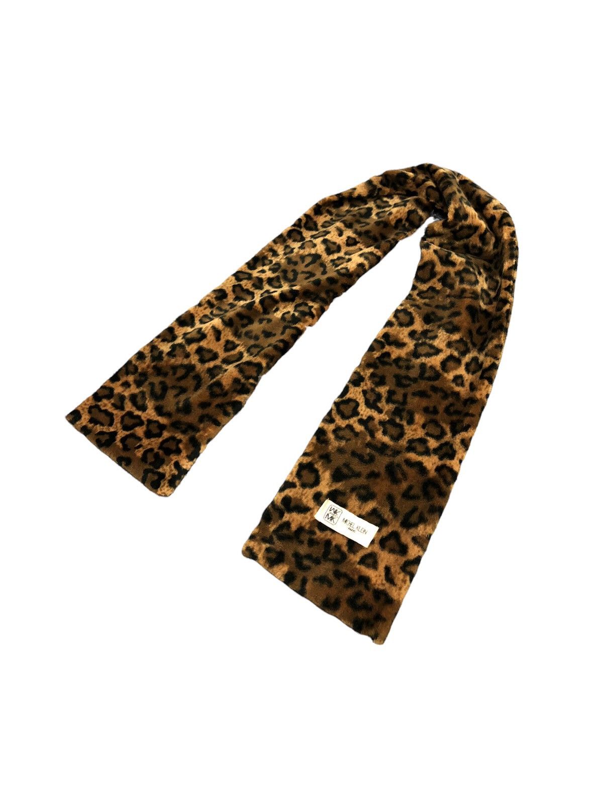 Michel Klein 00's Micheal Klien leopard overprinted scarf / muffler Size ONE SIZE - 1 Thumbnail