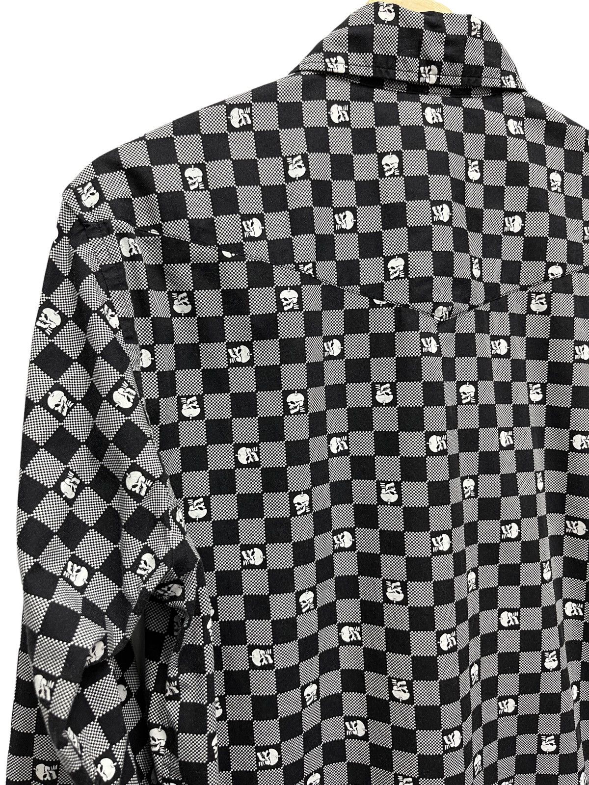 Takeo Kikuchi Vtg Designer TAKEO KIKUCHI JAPAN Skulls Checked Long Sleeve Size US S / EU 44-46 / 1 - 8 Thumbnail