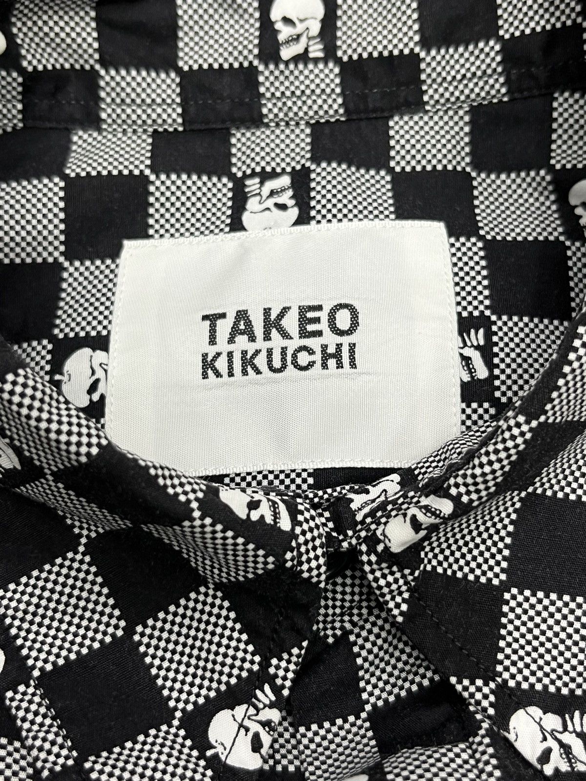 Takeo Kikuchi Vtg Designer TAKEO KIKUCHI JAPAN Skulls Checked Long Sleeve Size US S / EU 44-46 / 1 - 12 Thumbnail