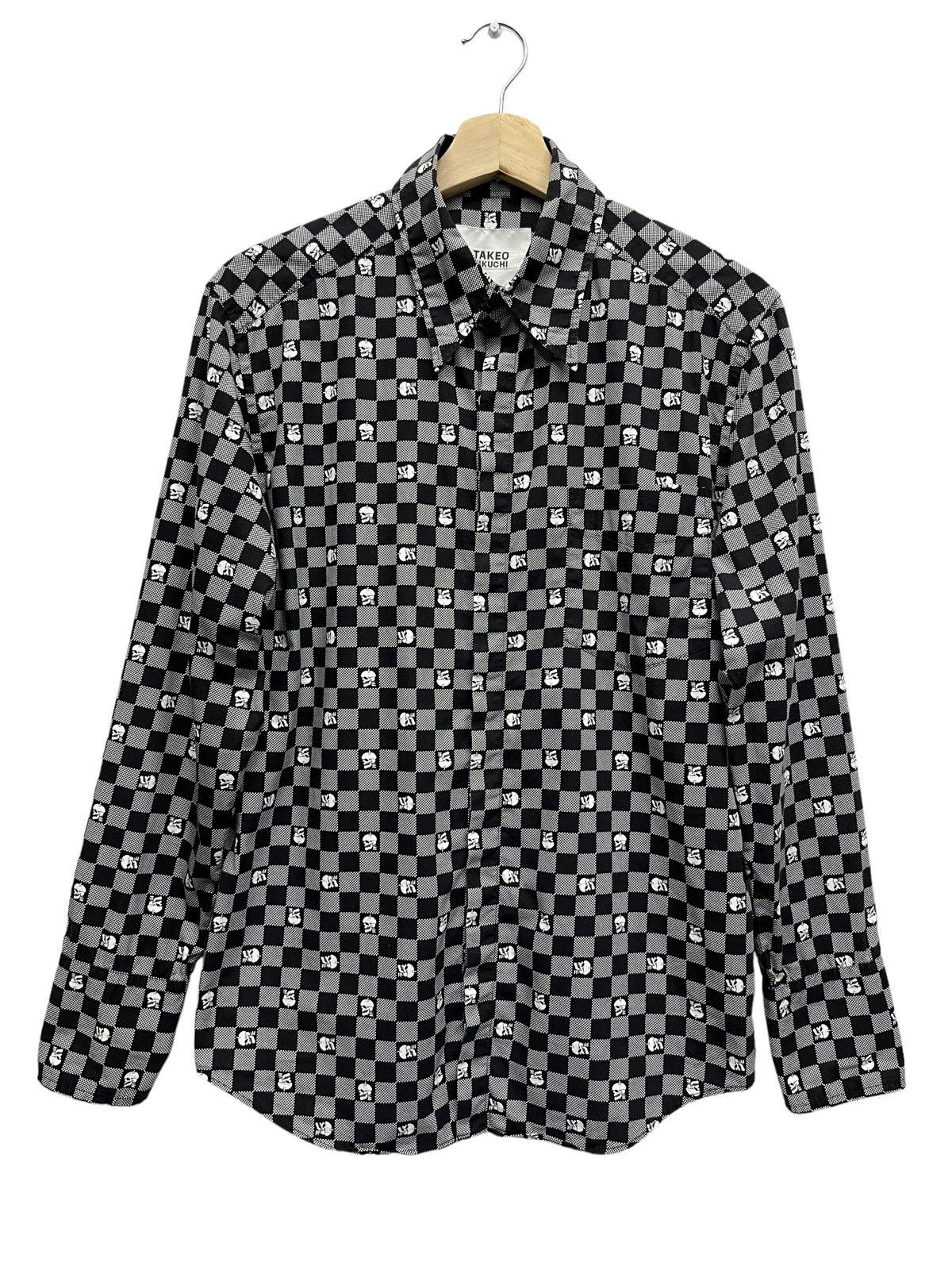 Takeo Kikuchi Vtg Designer TAKEO KIKUCHI JAPAN Skulls Checked Long Sleeve Size US S / EU 44-46 / 1 - 2 Thumbnail