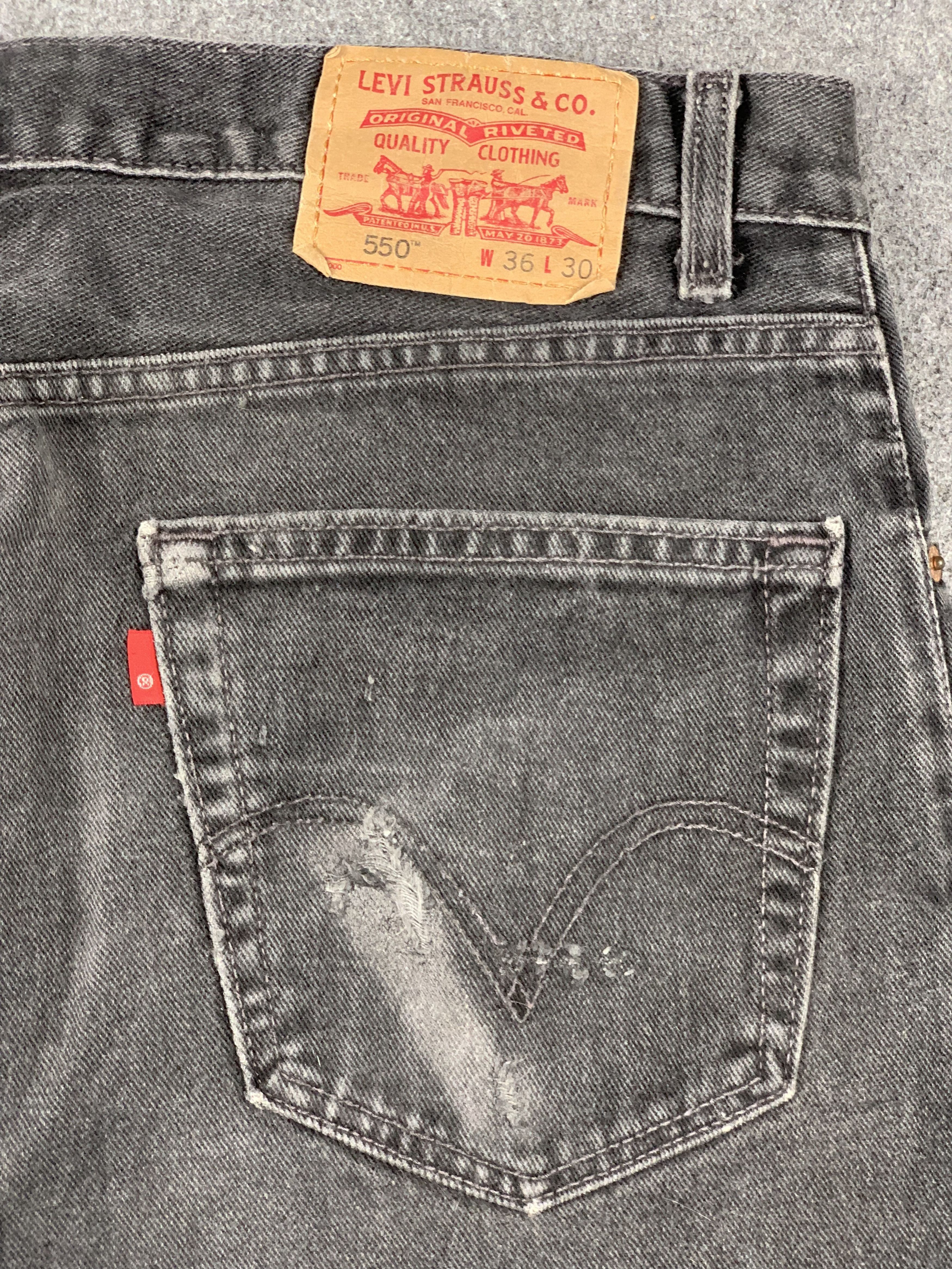 Levi's Vintage Levis 550 Faded Black Jeans DP2004 Size US 36 / EU 52 - 11 Thumbnail