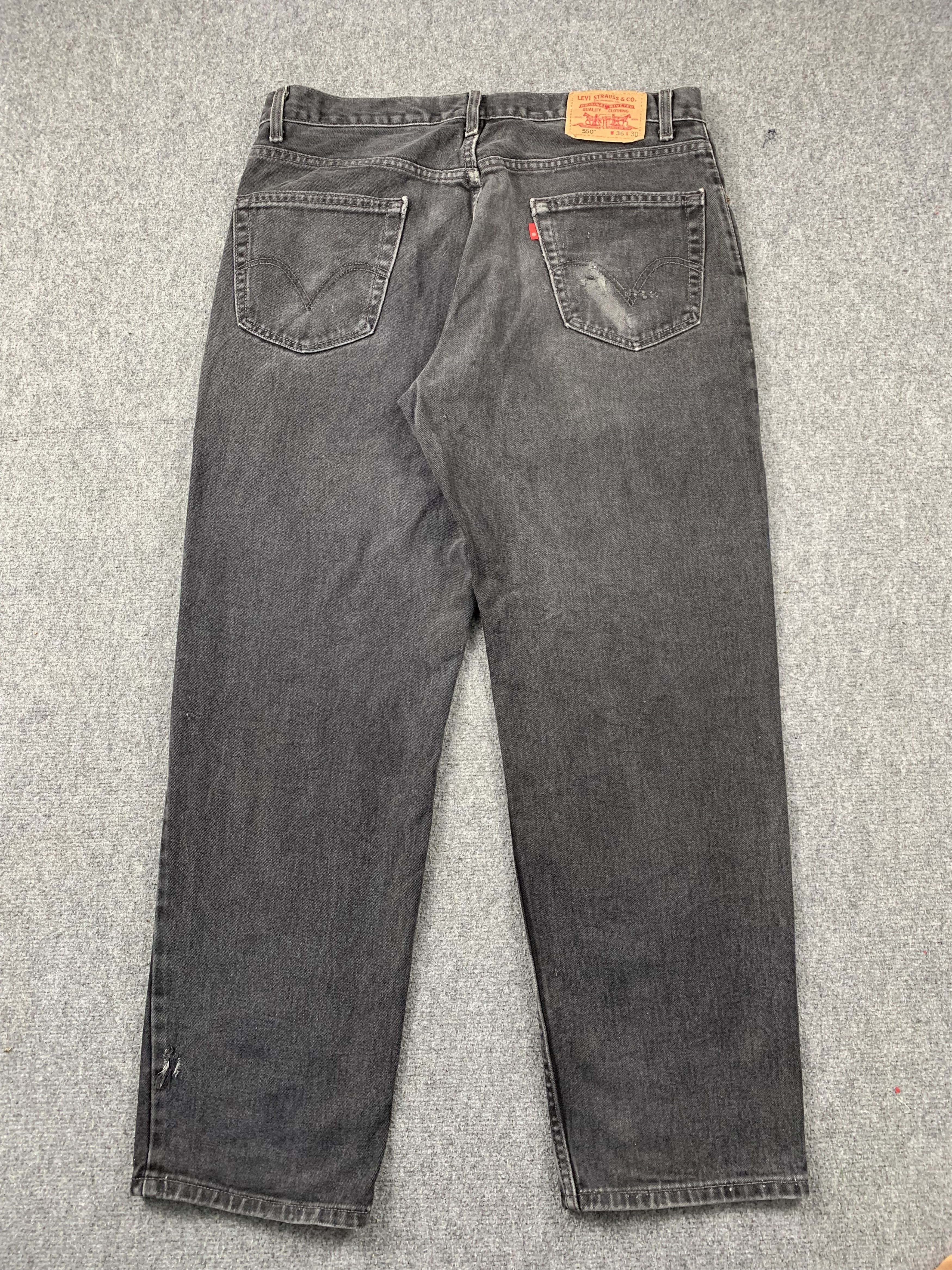 Levi's Vintage Levis 550 Faded Black Jeans DP2004 Size US 36 / EU 52 - 3 Thumbnail