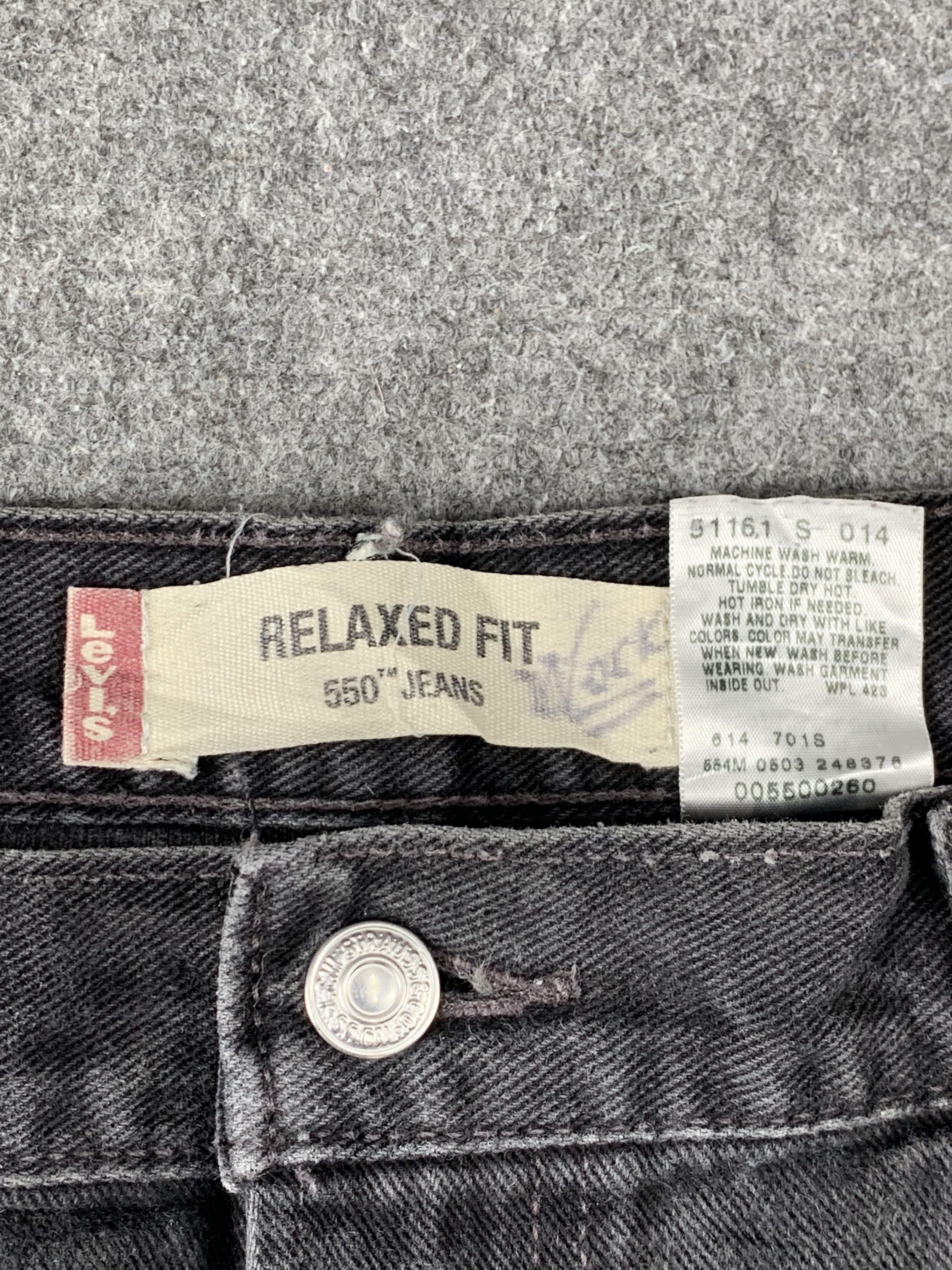 Levi's Vintage Levis 550 Faded Black Jeans DP2004 Size US 36 / EU 52 - 6 Thumbnail