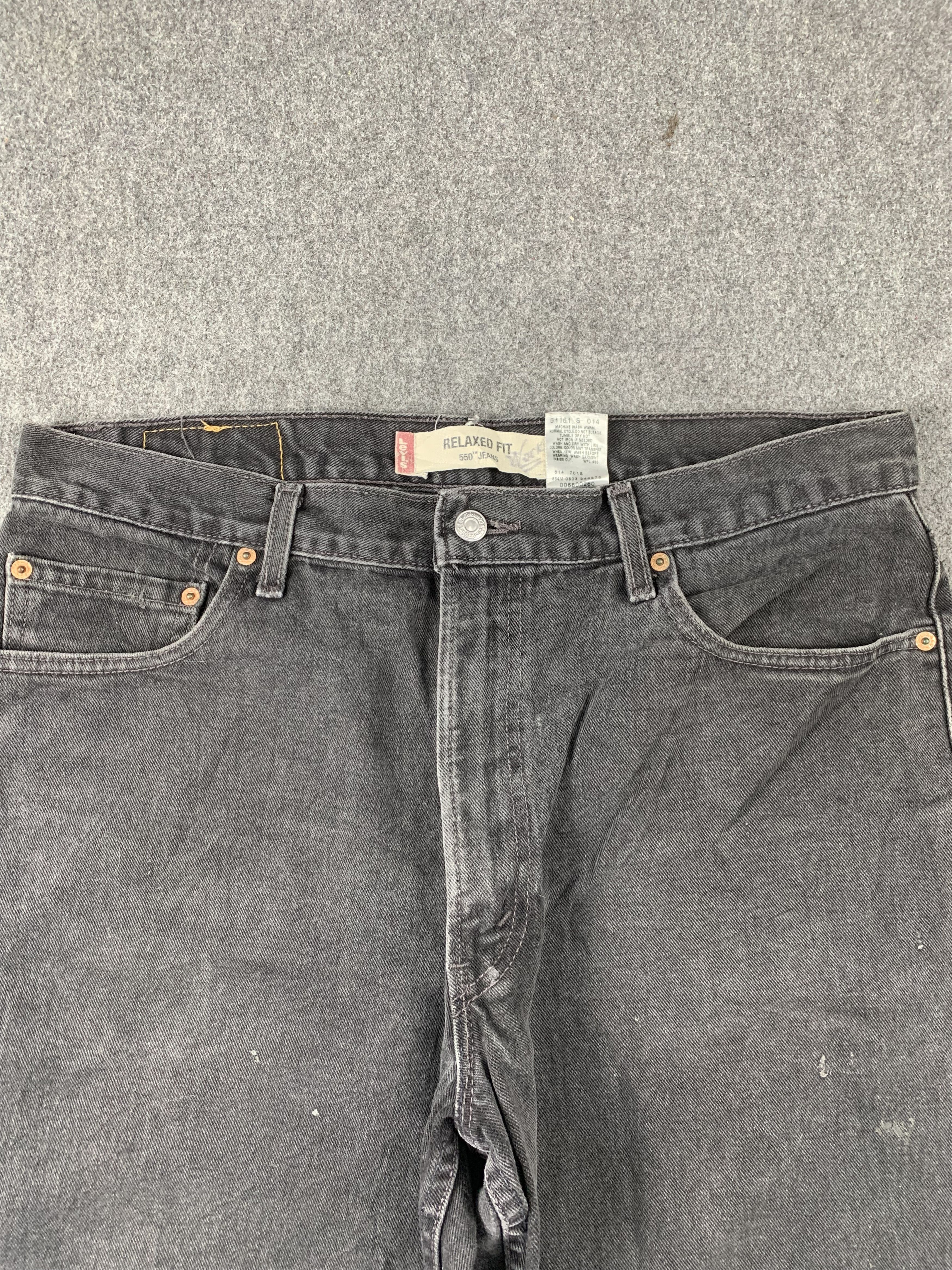 Levi's Vintage Levis 550 Faded Black Jeans DP2004 Size US 36 / EU 52 - 2 Thumbnail