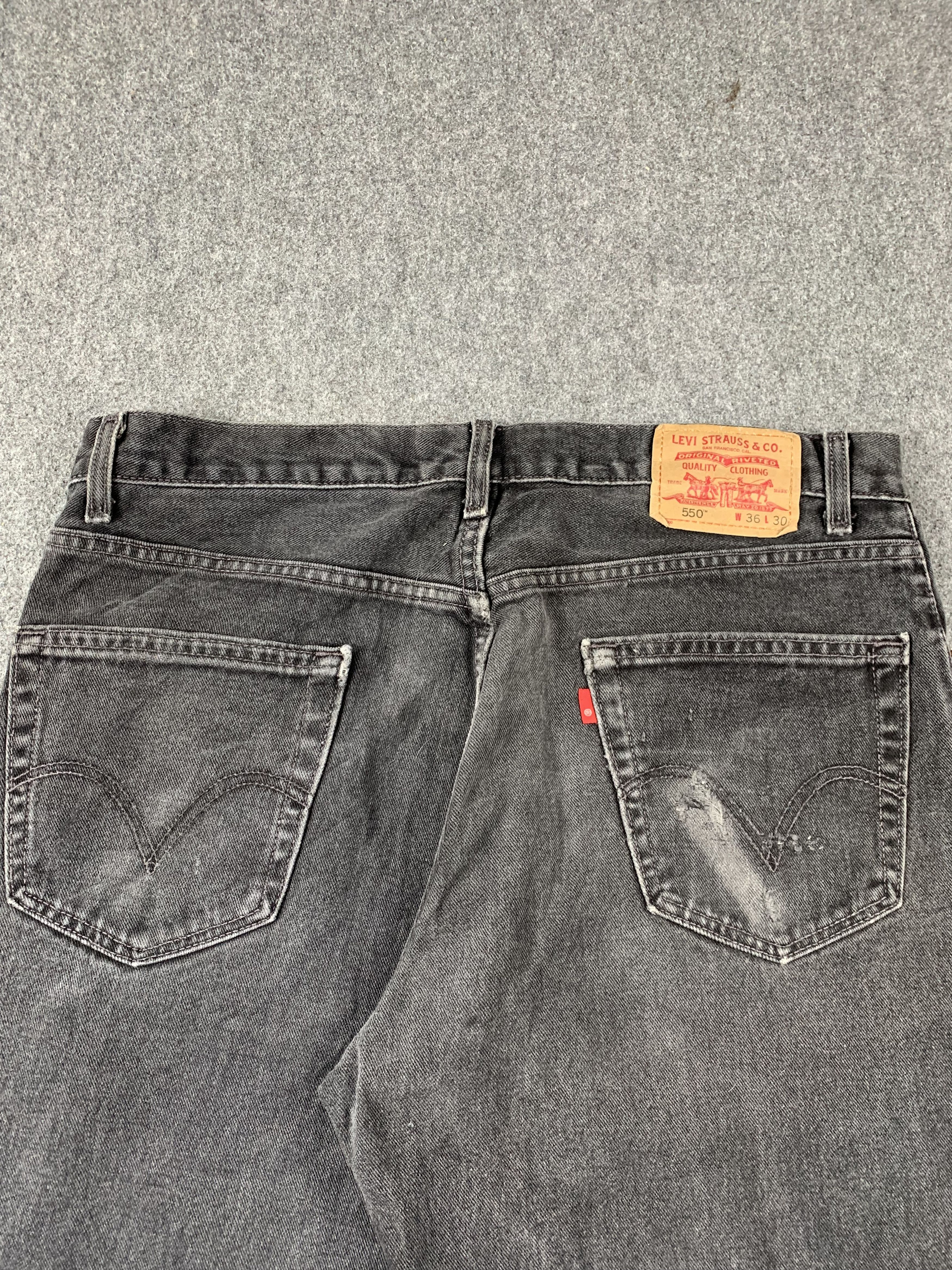 Levi's Vintage Levis 550 Faded Black Jeans DP2004 Size US 36 / EU 52 - 4 Thumbnail