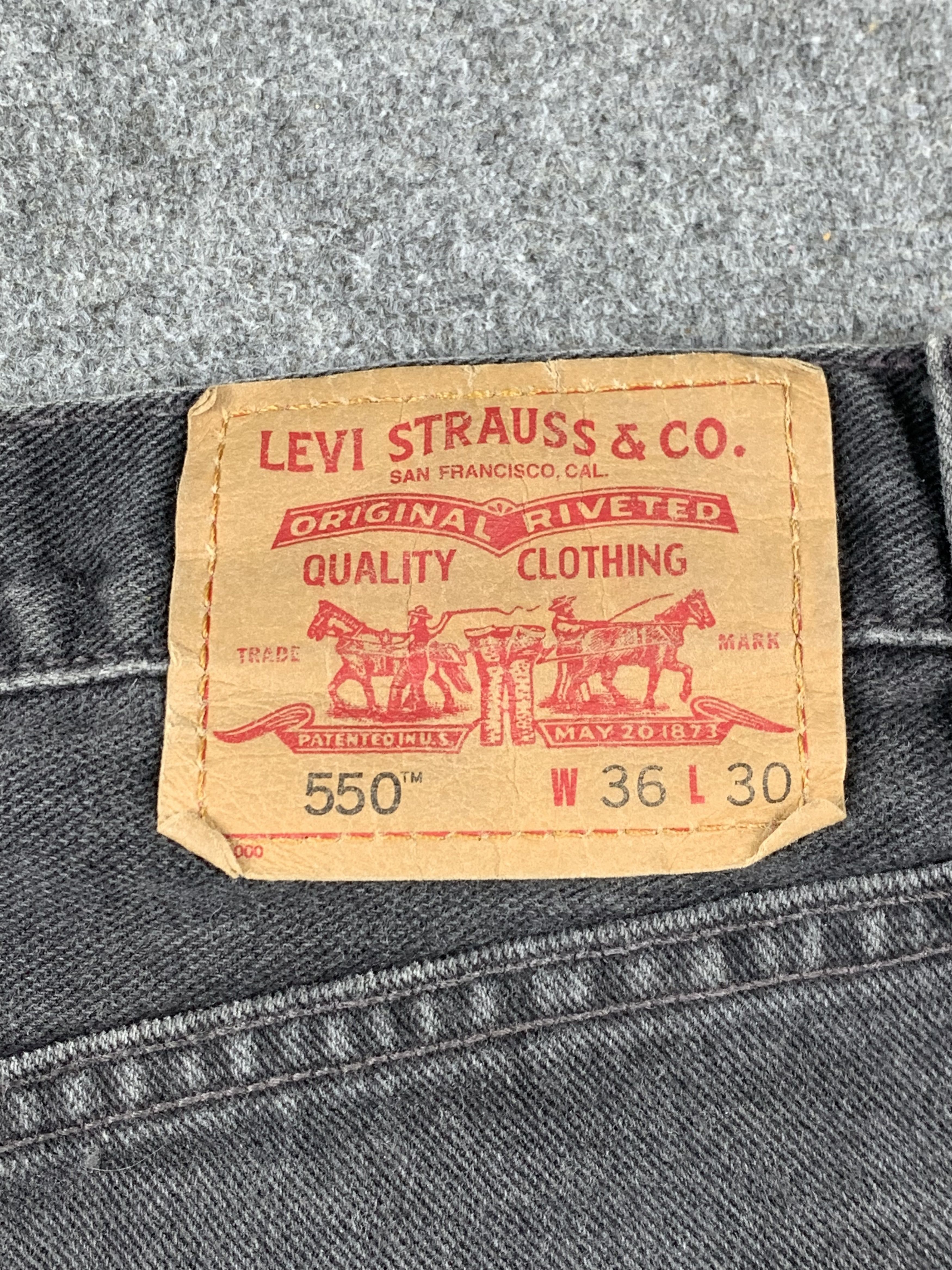Levi's Vintage Levis 550 Faded Black Jeans DP2004 Size US 36 / EU 52 - 5 Thumbnail