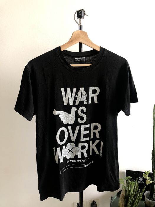 Issey Miyake Final Home by Issey miyake 'WAR IS OVER WORK' shirt